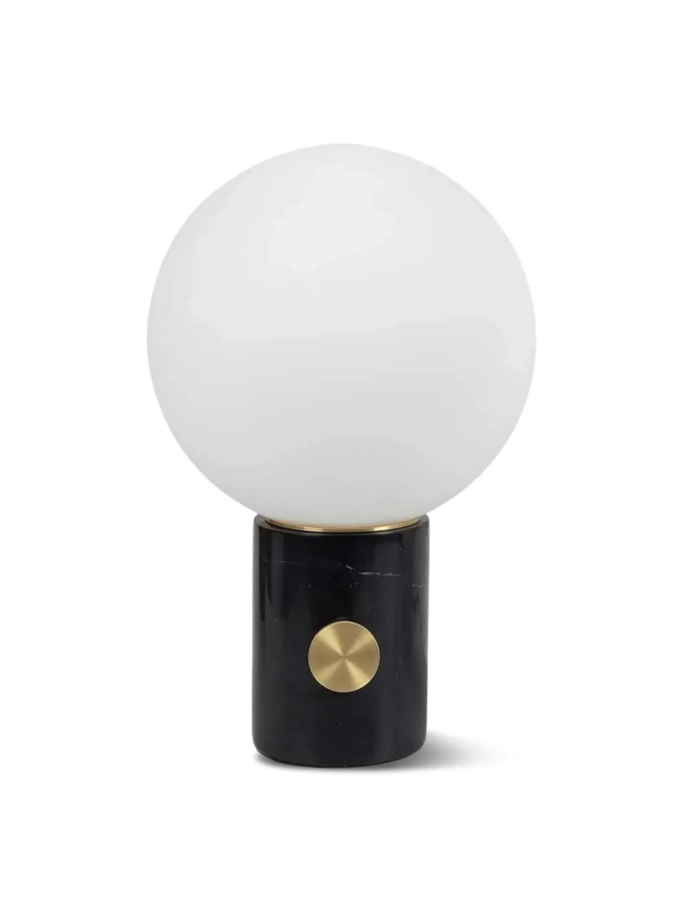 Column Table Lamp with Dimmer - Black, Marble image