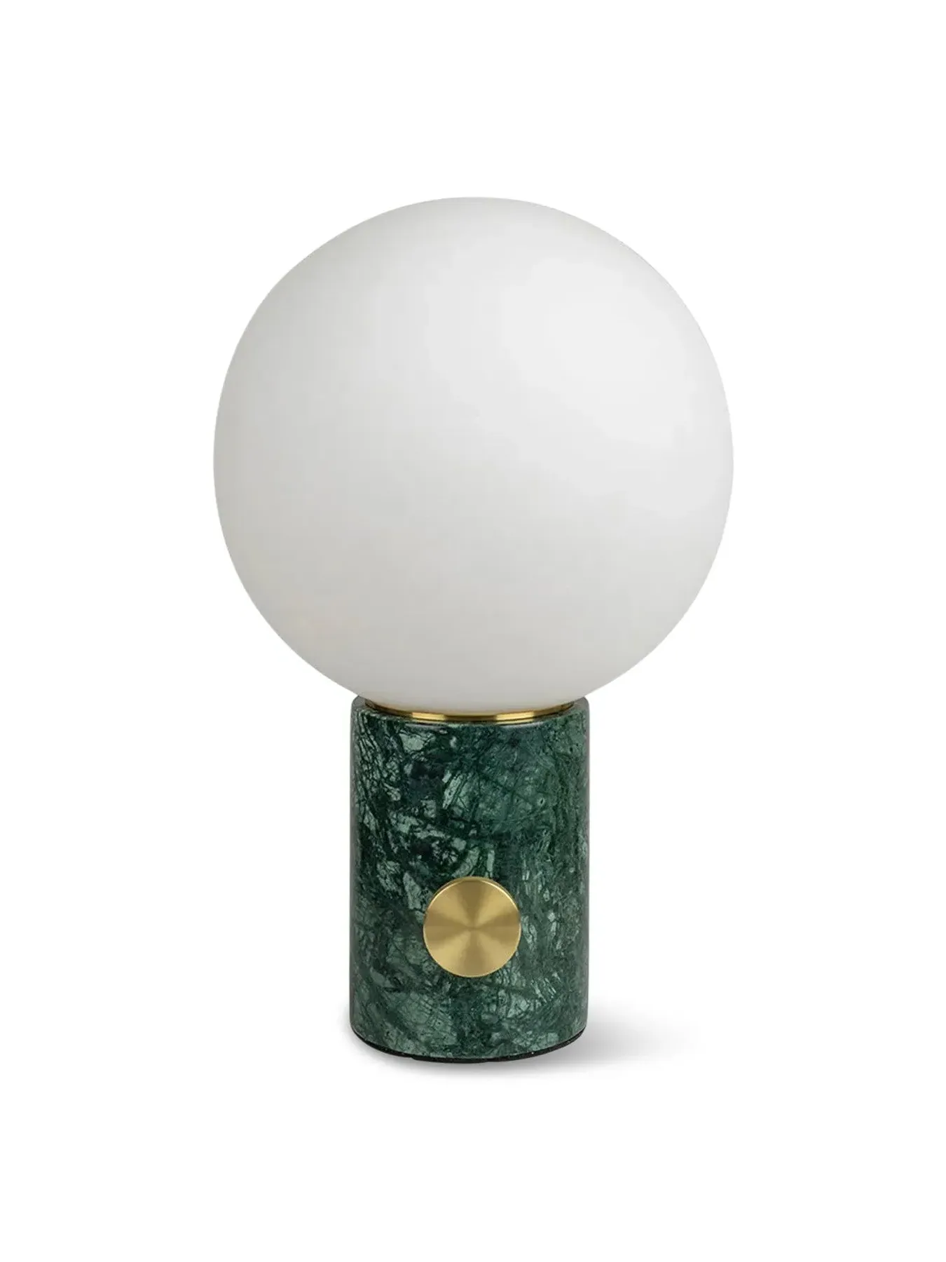 Column Table Lamp with Dimmer - Green, Marble image