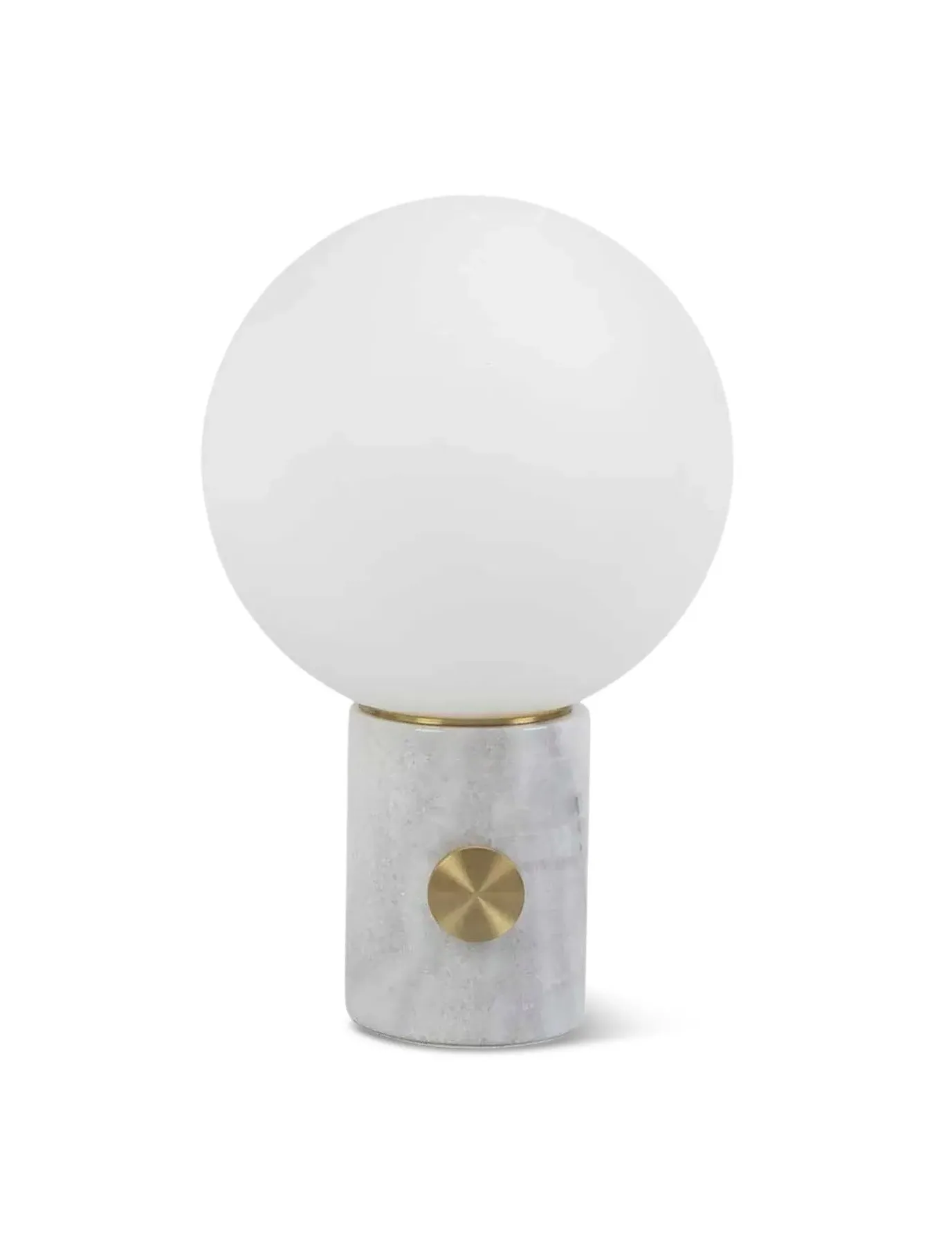 Column Table Lamp with Dimmer - White, Marble image