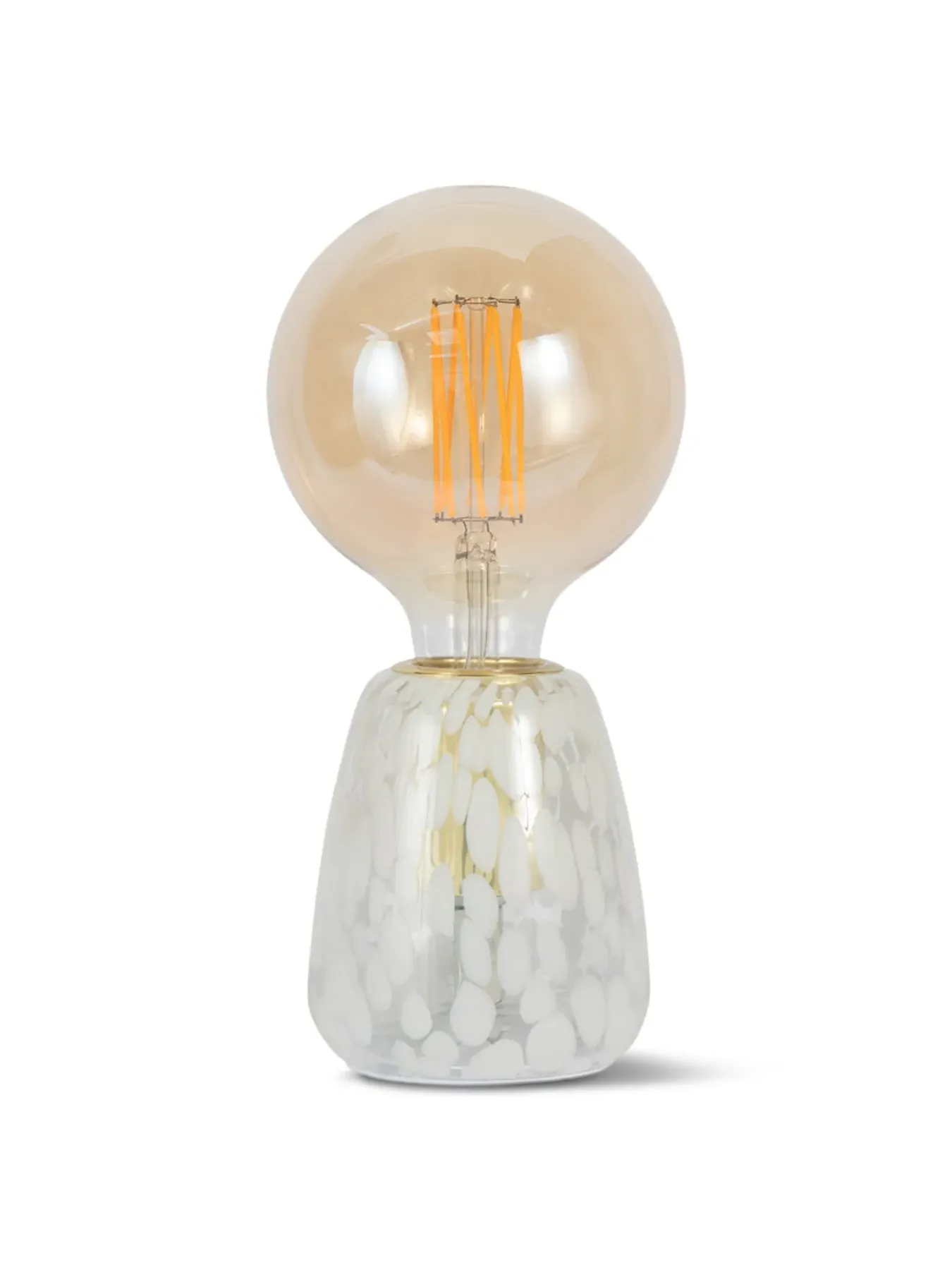 Confetti Glass Table Lamp - White image