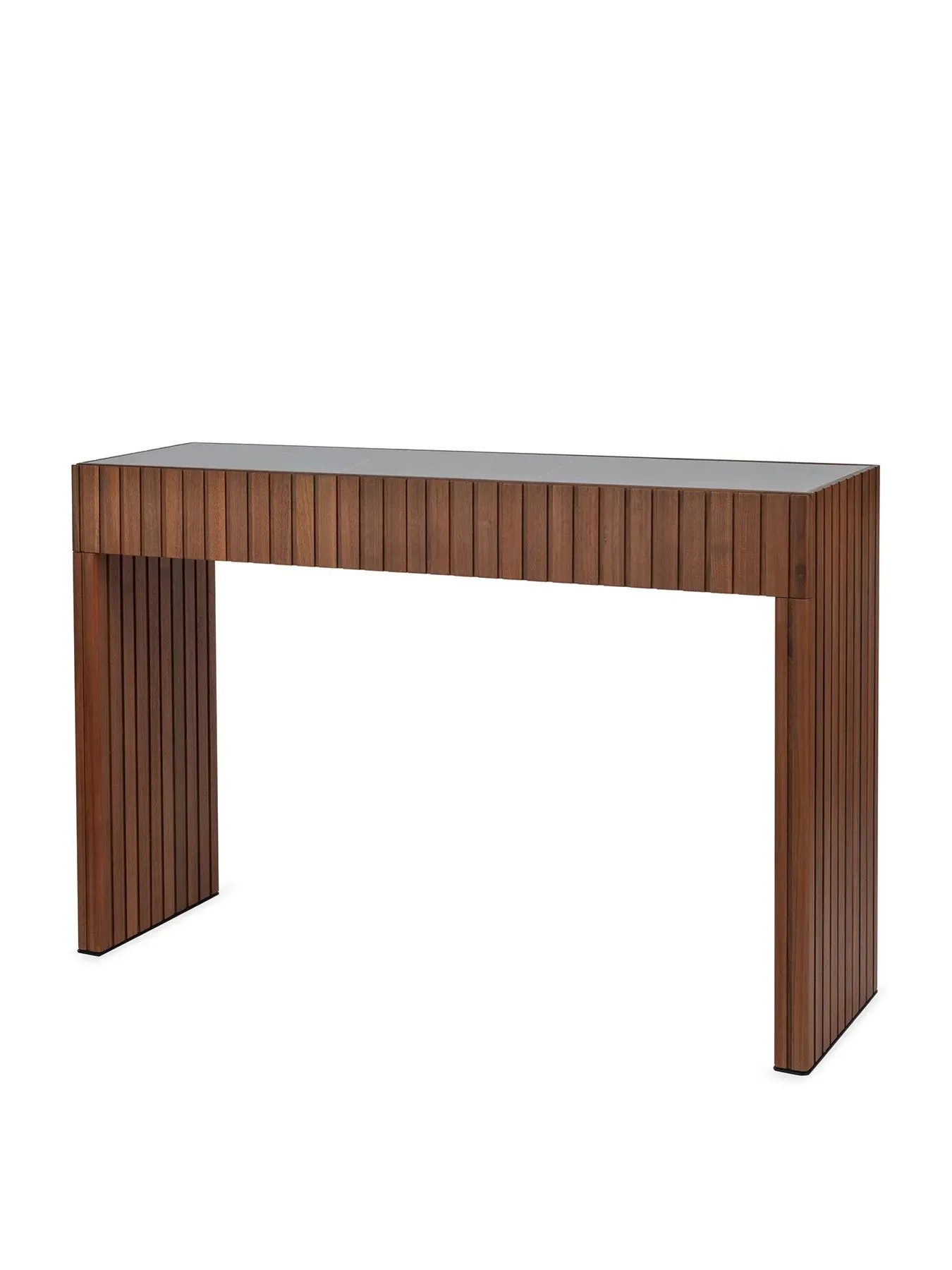Console Table with Ceramic Top - Grey, Walnut
