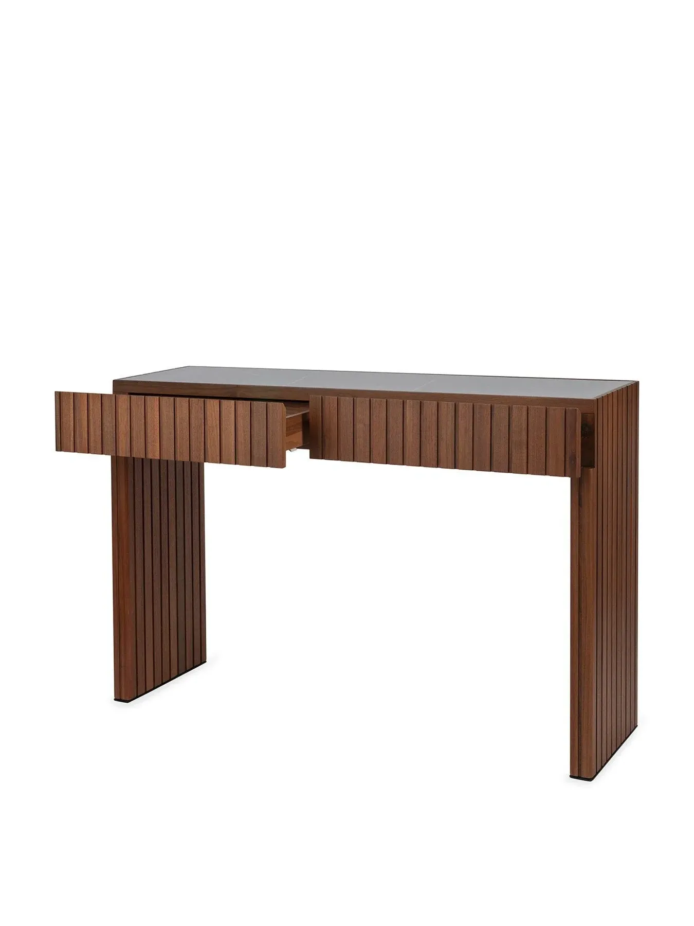 Console Table with Ceramic Top - Grey, Walnut