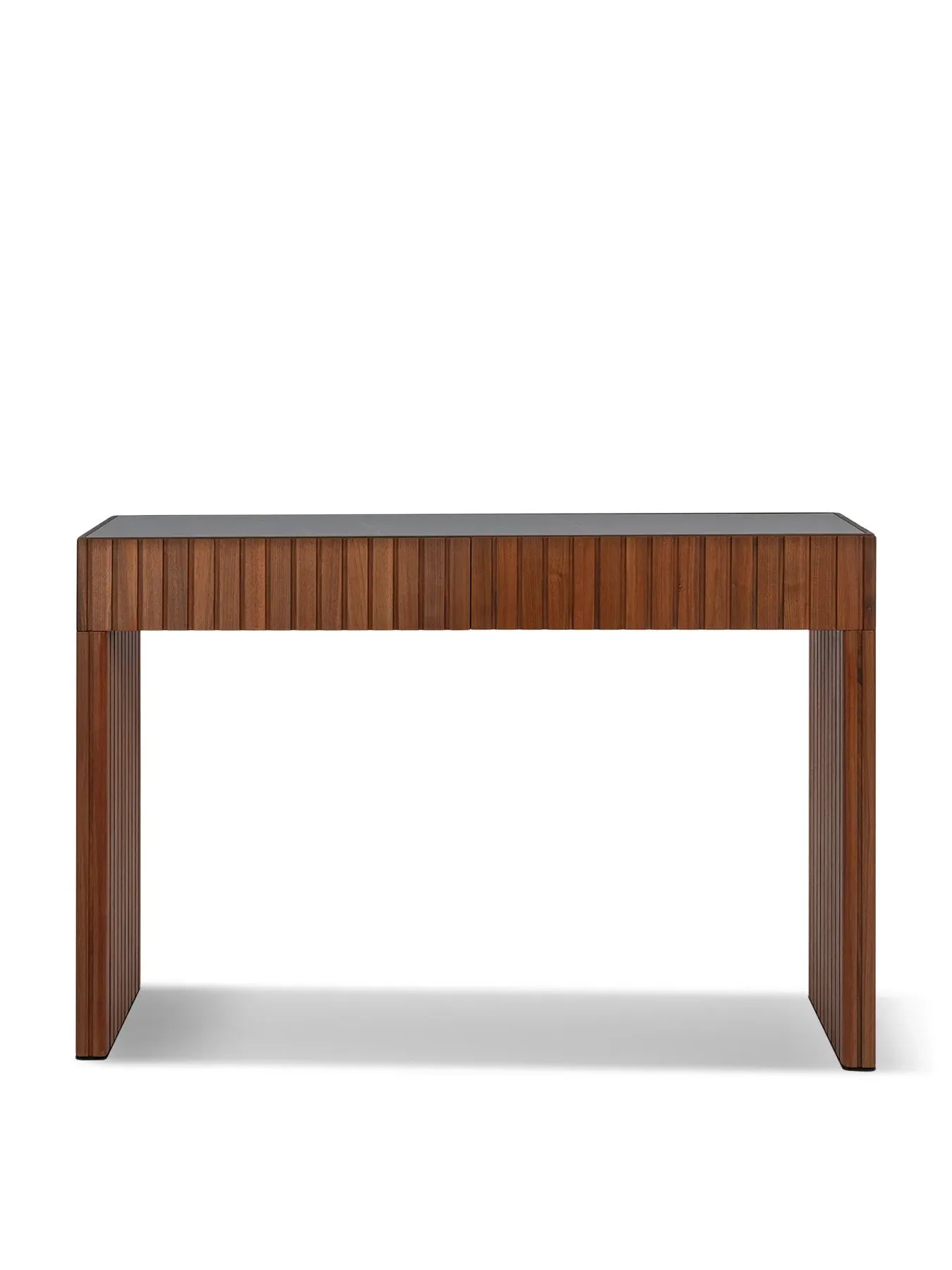 Console Table with Ceramic Top - Grey, Walnut image