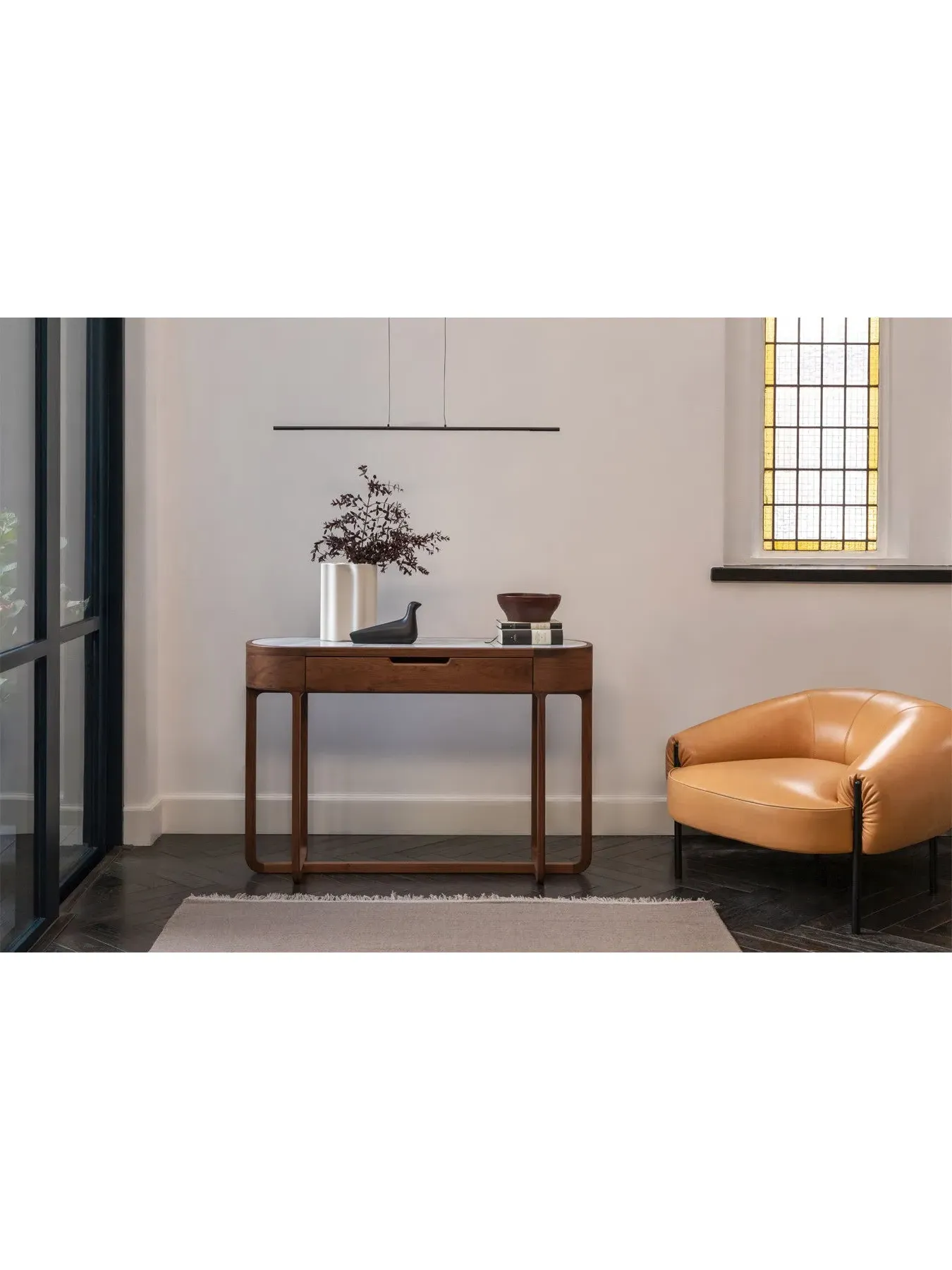 Console Table with Drawer - Brown, Walnut