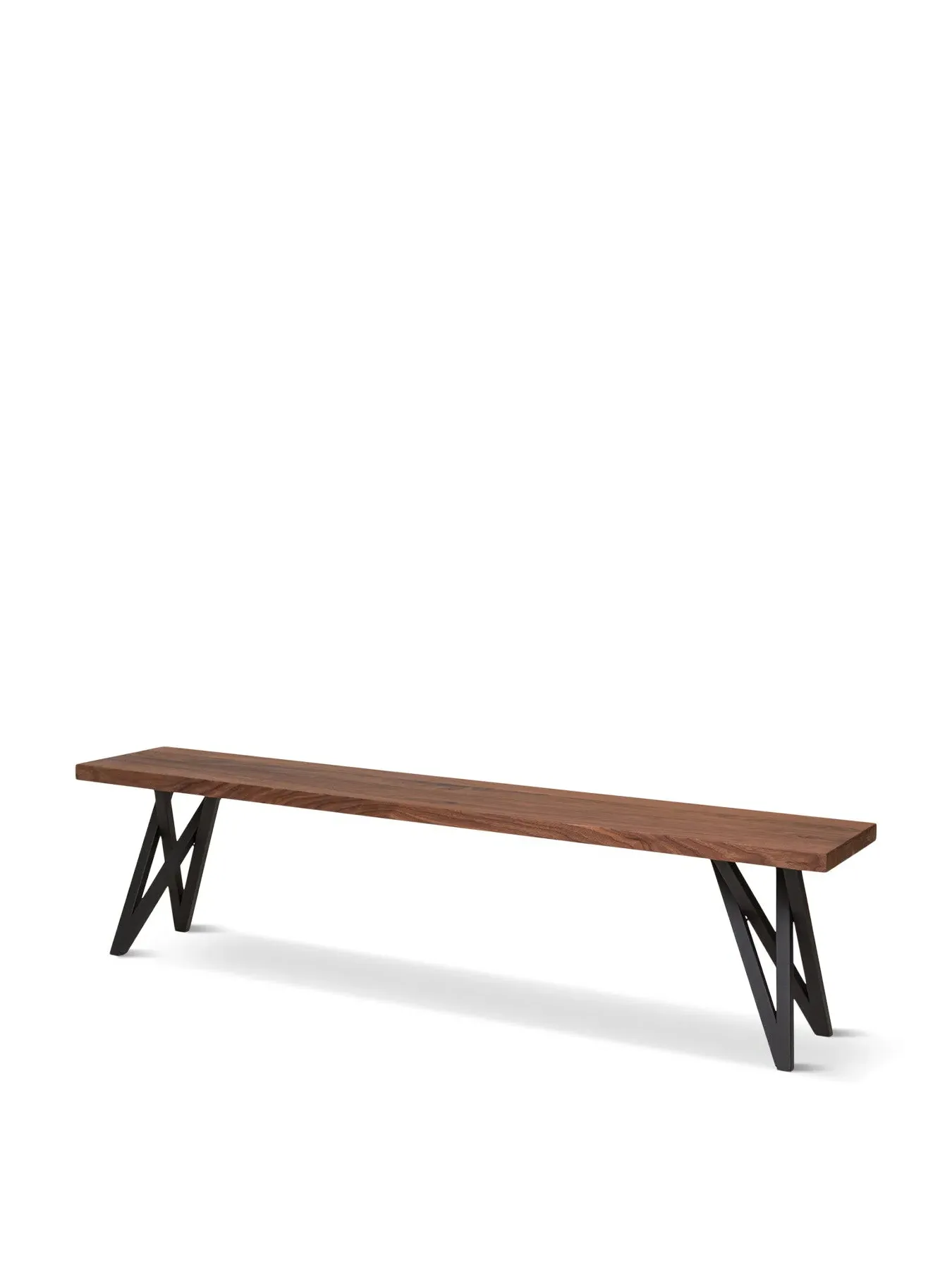 Dining Bench Straight Edge - Brown, Walnut image