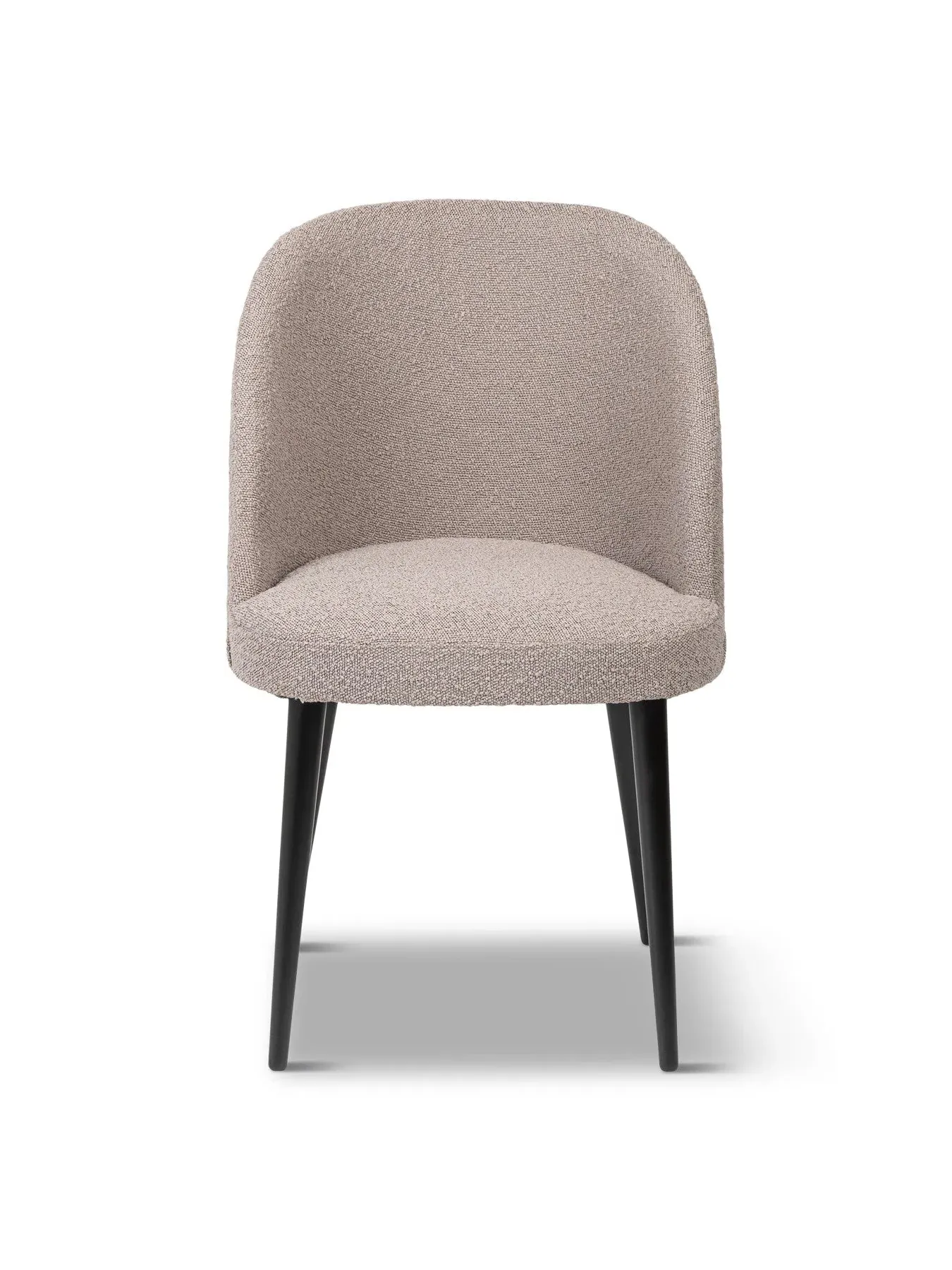 Dining Chair with Black Legs - Grey, Velvet