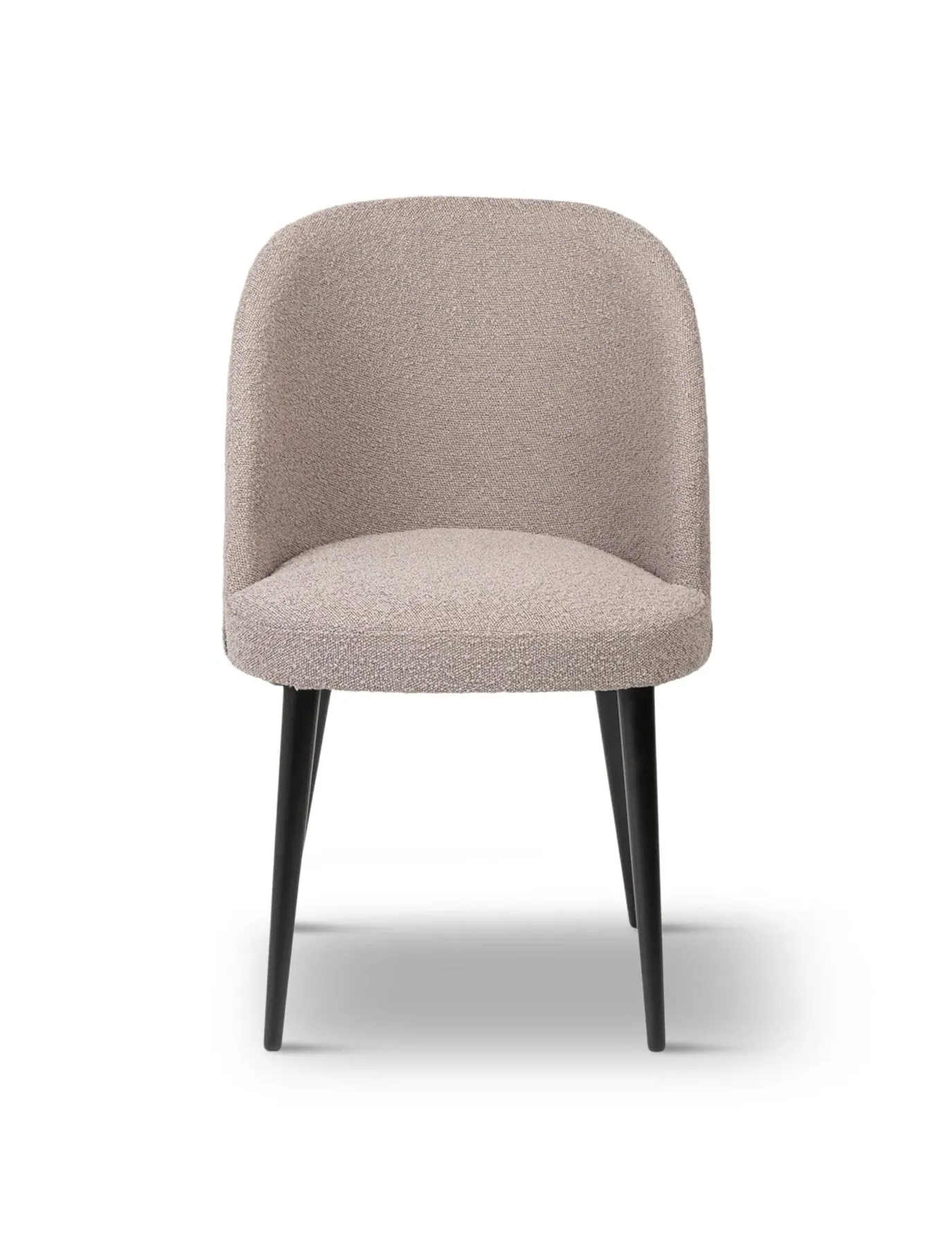 Dining Chair with Black Legs - Grey, Velvet image