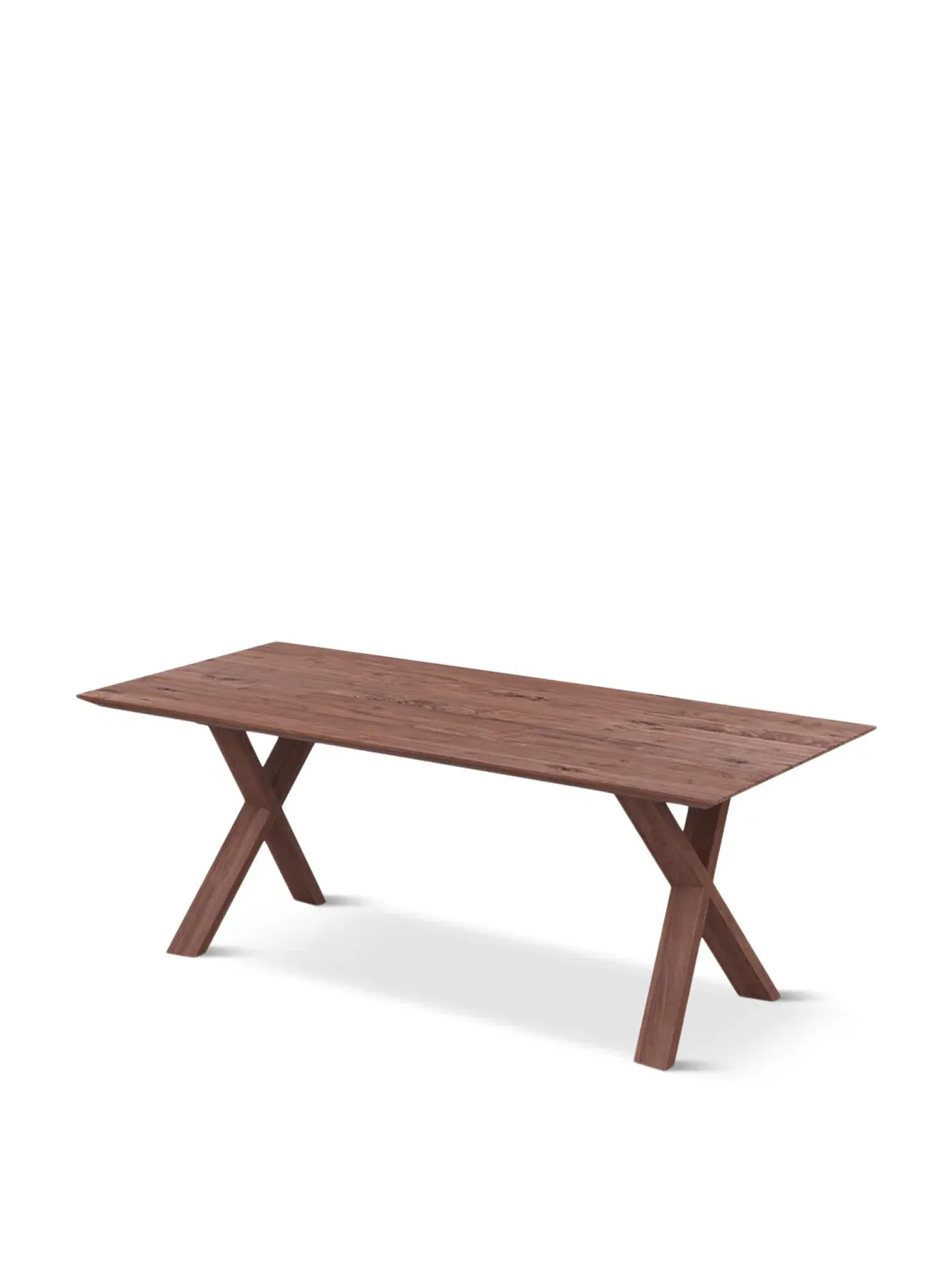Dining Table Straight Edge - Brown, Walnut image