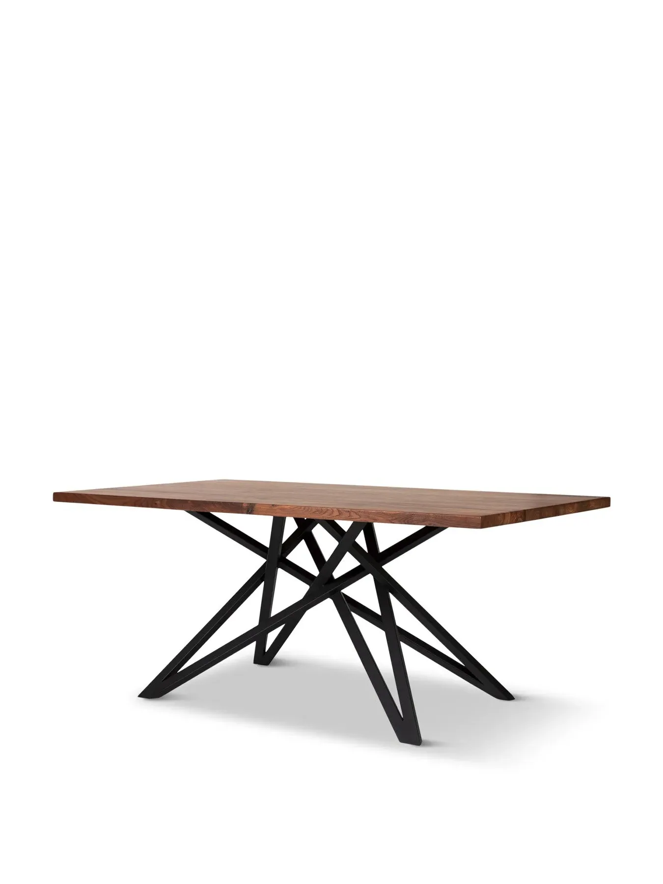 Dining Table Straight Edge - Brown, Walnut image