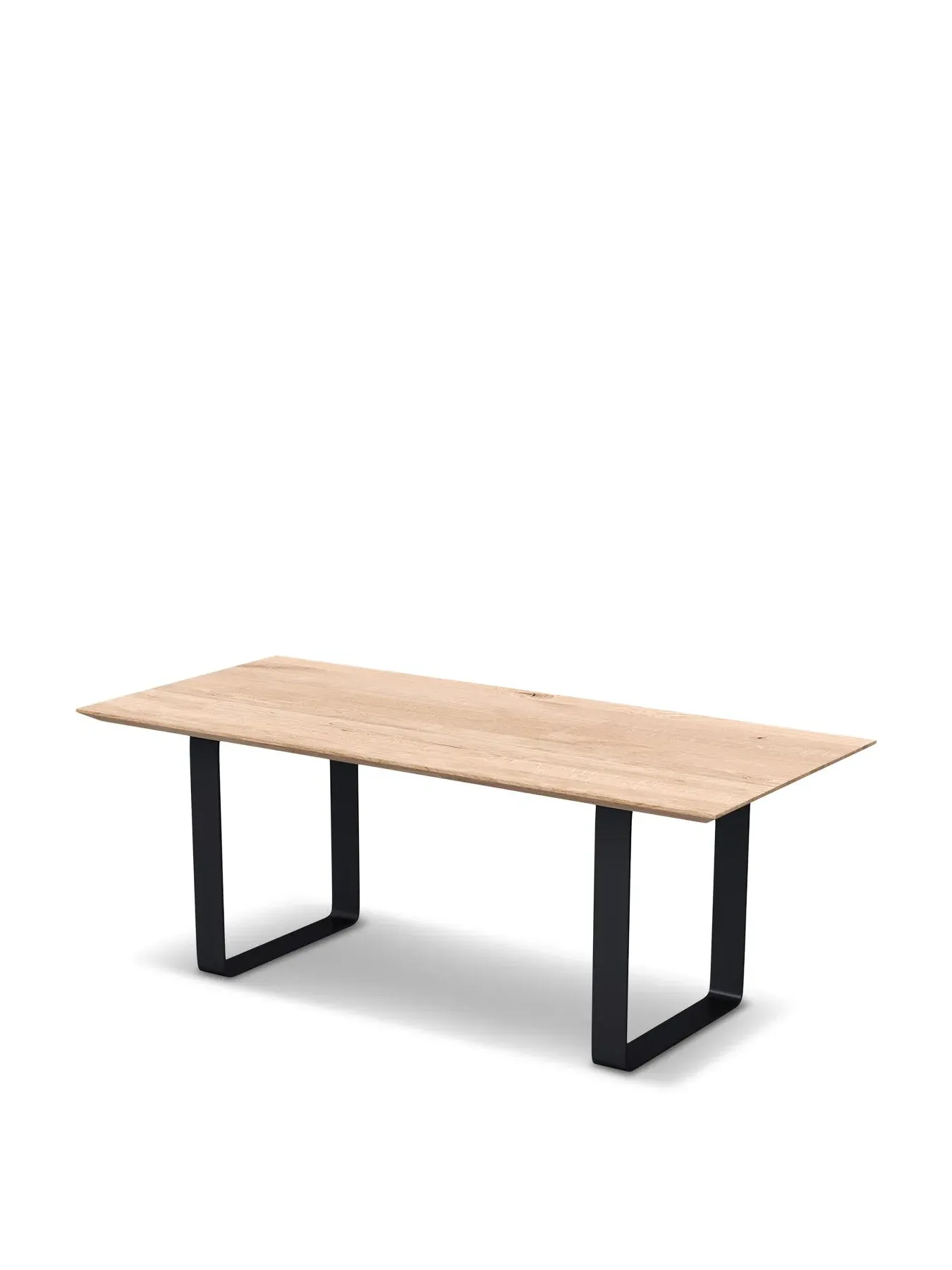 Dining Table Straight Edge - Brown, White Oak image
