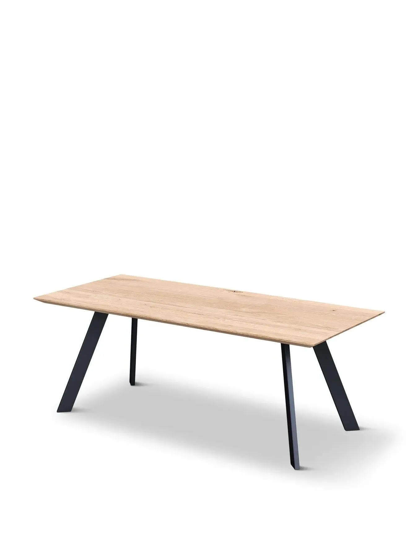 Dining Table Straight Edge - Brown, White Oak image