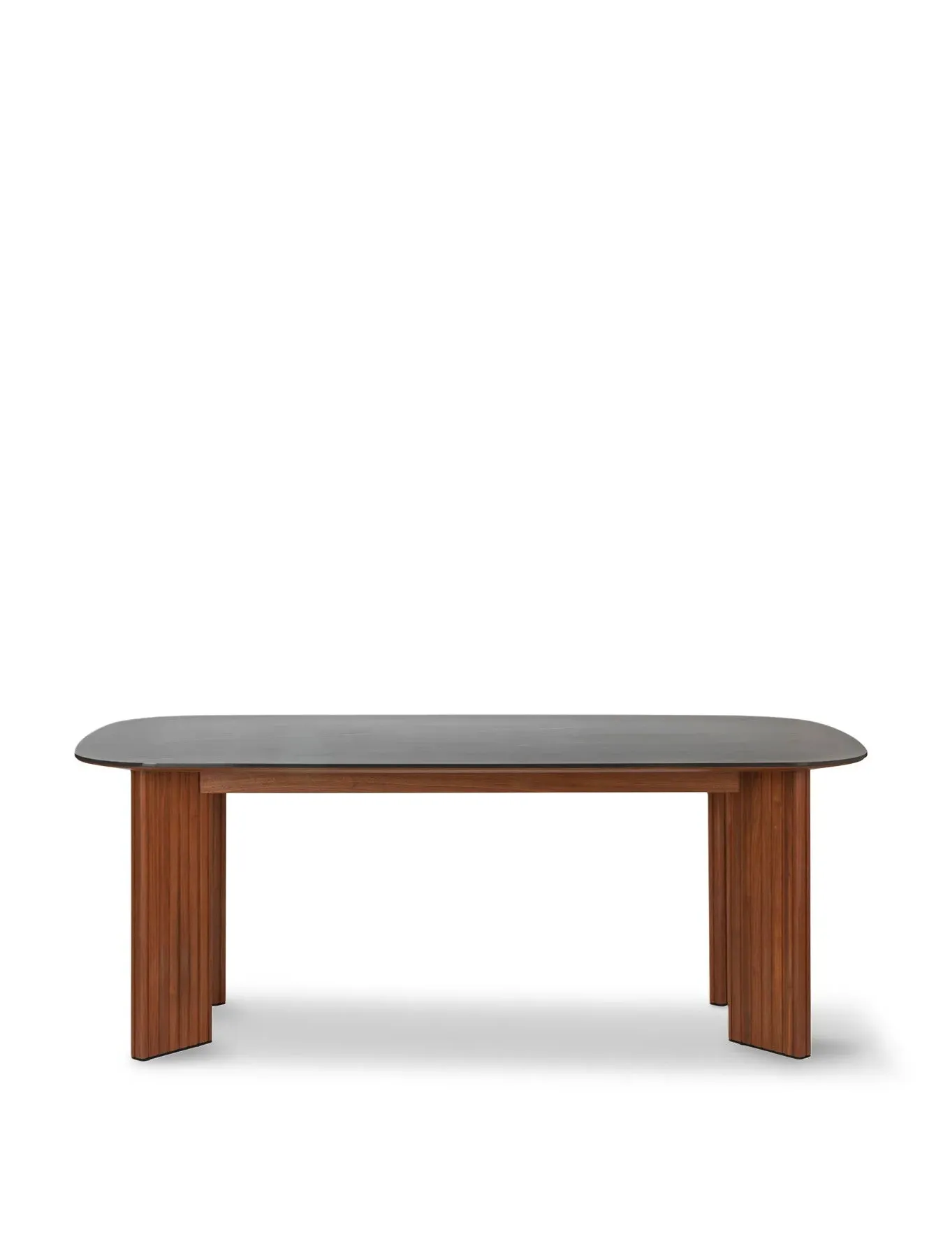 Dining Table with Ceramic Top - Grey, Walnut image