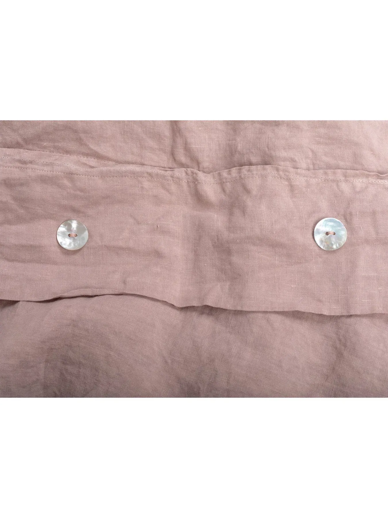 Double Duvet Set - Pink, Washed Linen