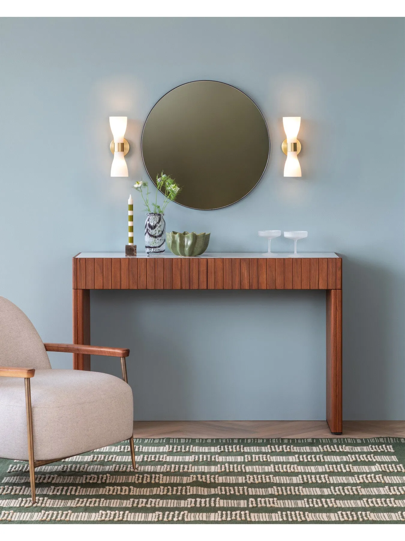 Double Wall Lamp - Gold, Brushed Brass