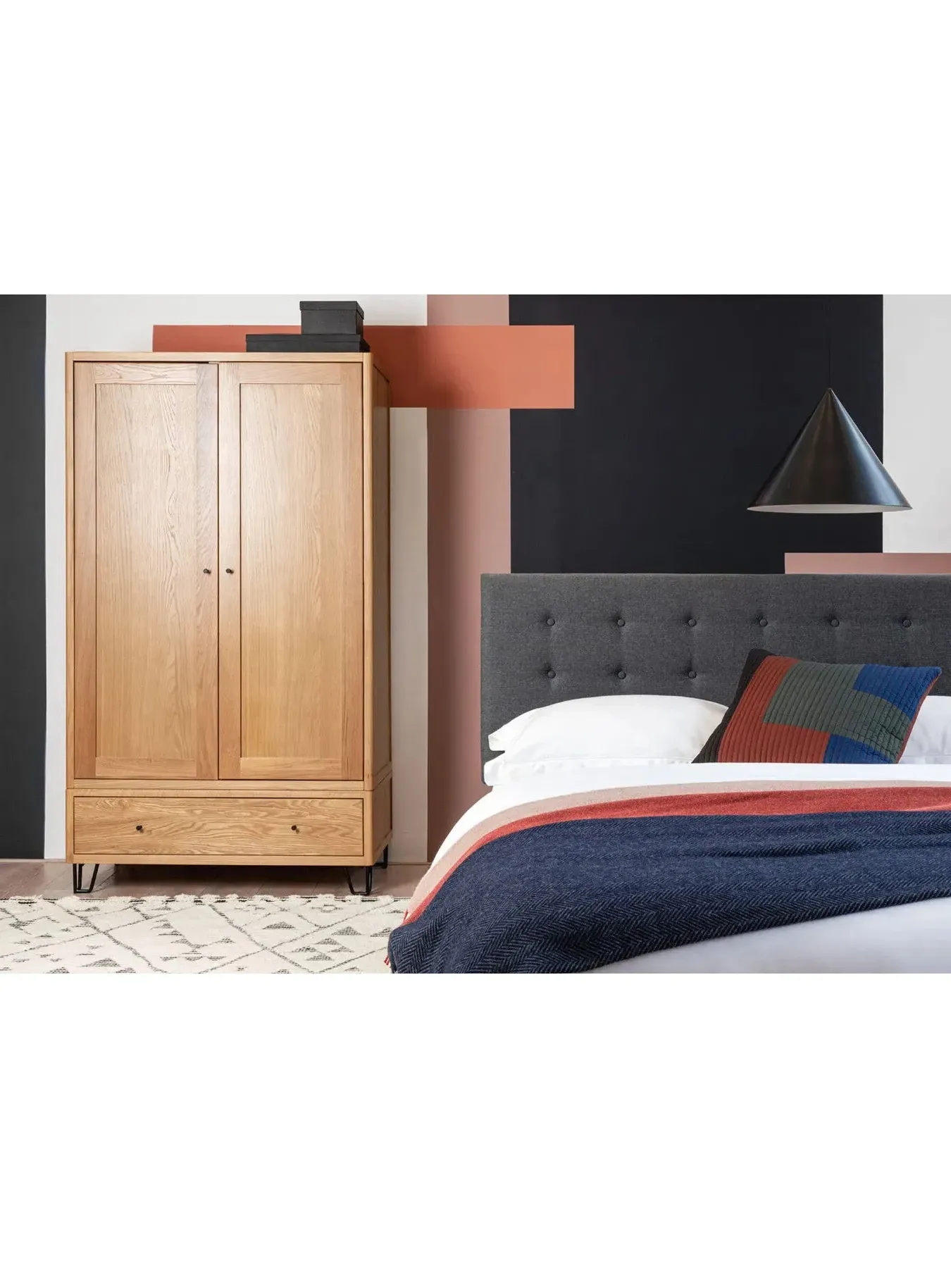Double Wardrobe - Brown, Oak