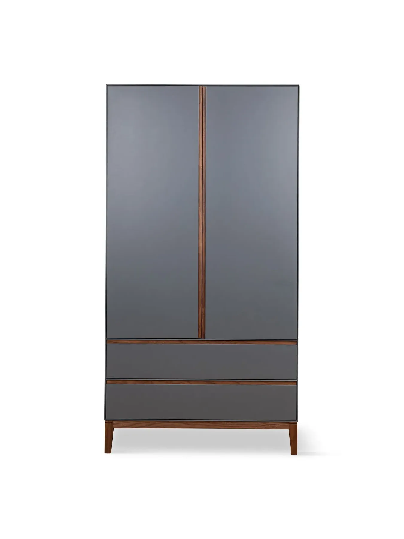 Double Wardrobe - Grey, Walnut image