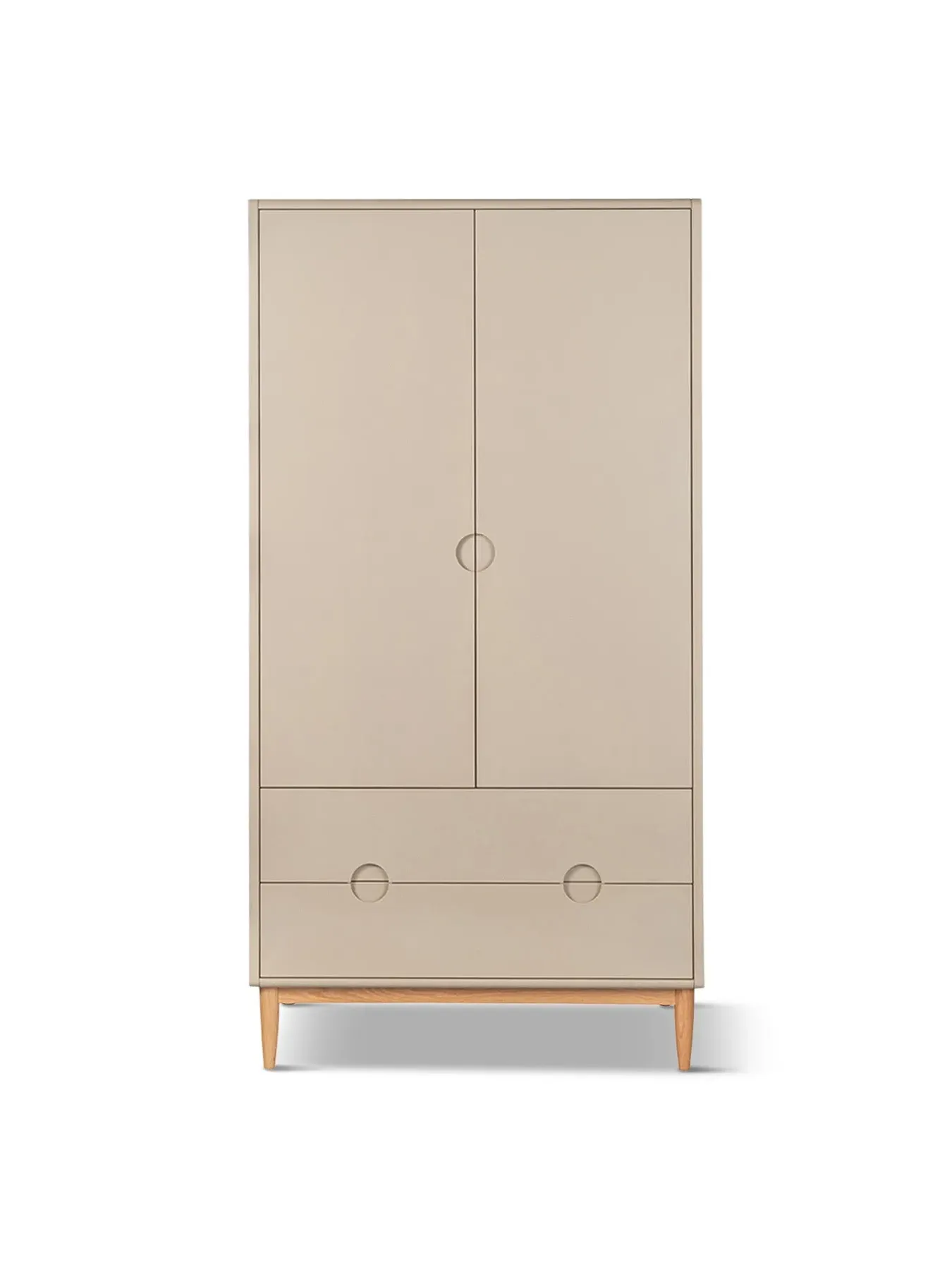 Double Wardrobe Painted - Beige, Wood image