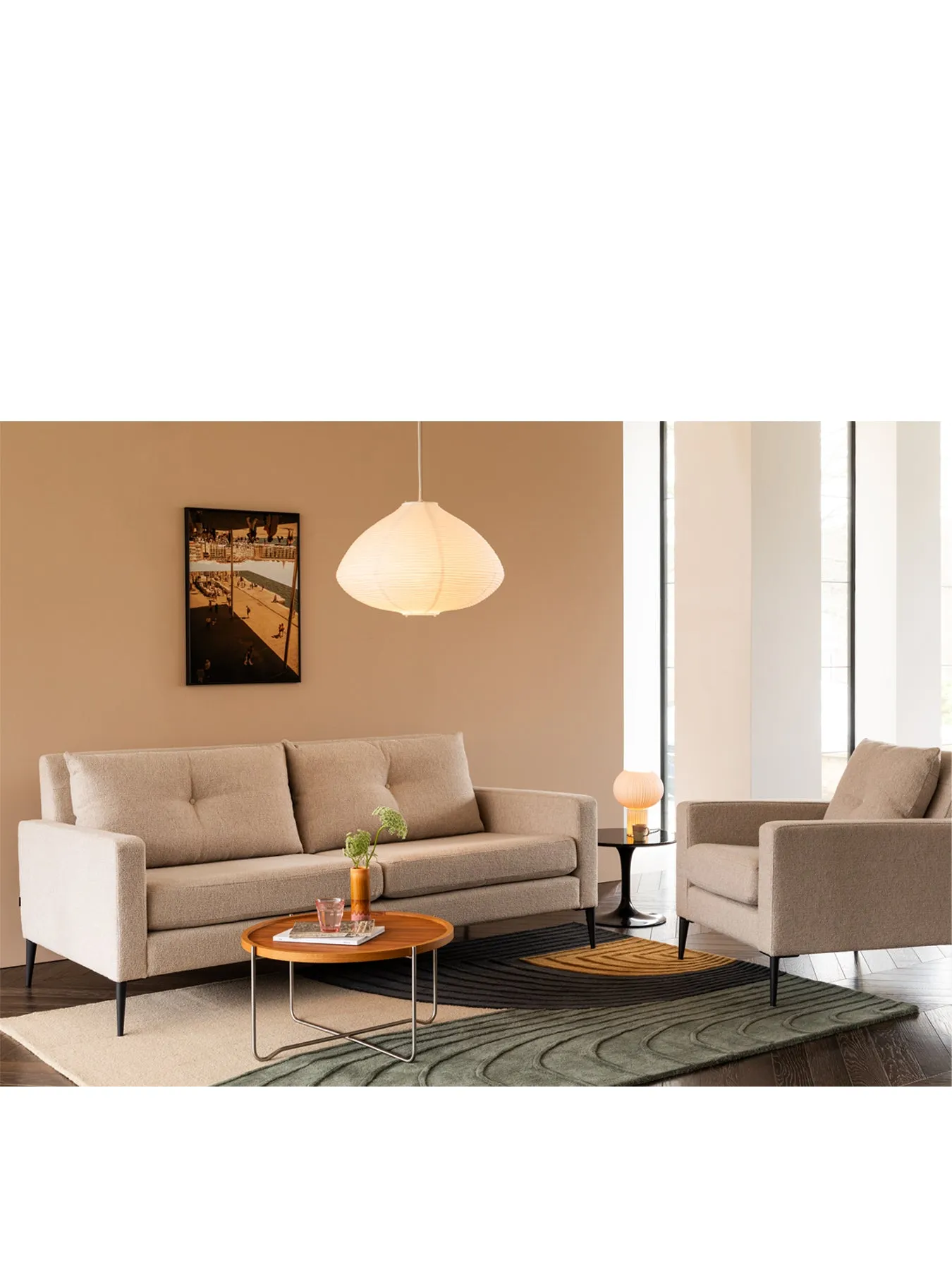 Easyfit Pendant Light - White, Rice Paper
