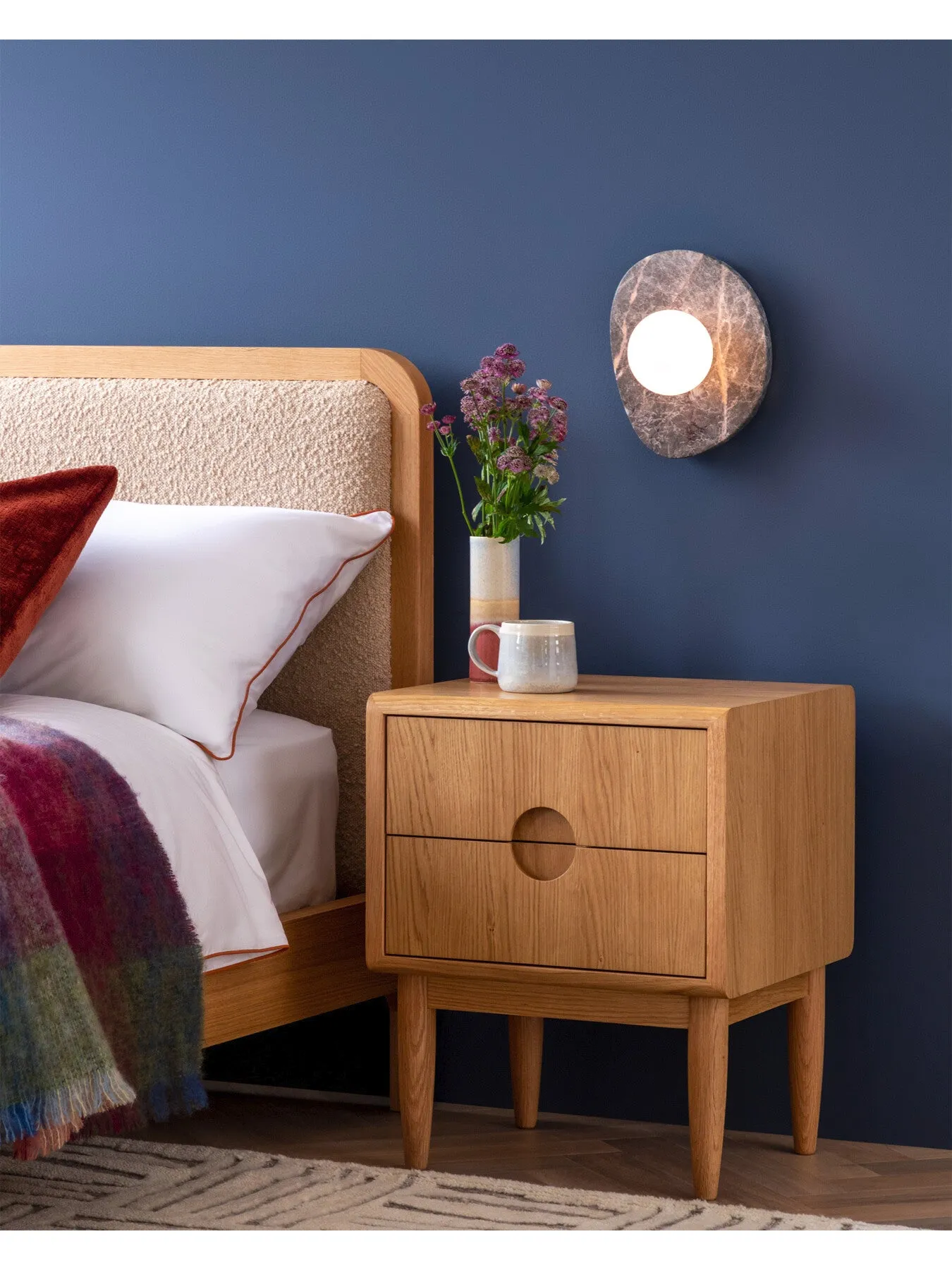 Element Wall Light IP44 - Grey, Marble