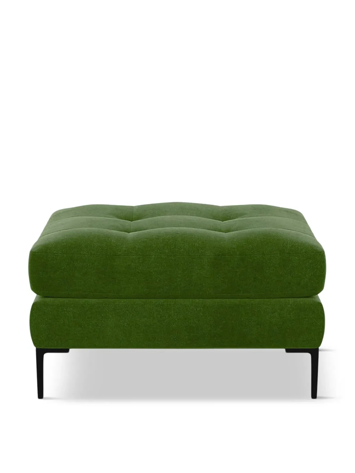 Footstool Smart Luxe - Green, Velvet image