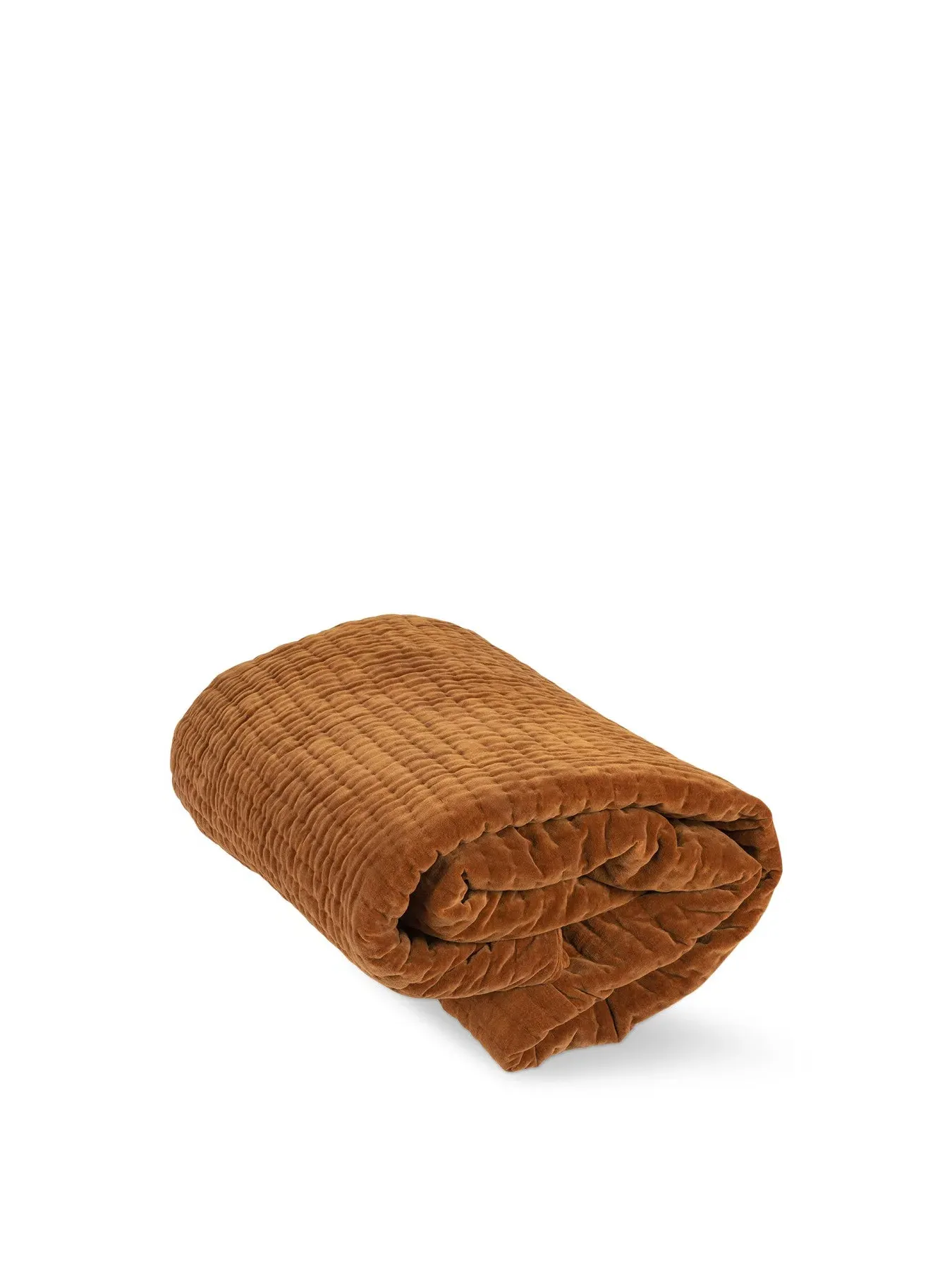 Kantha Bedspread - Brown, Cotton Velvet image