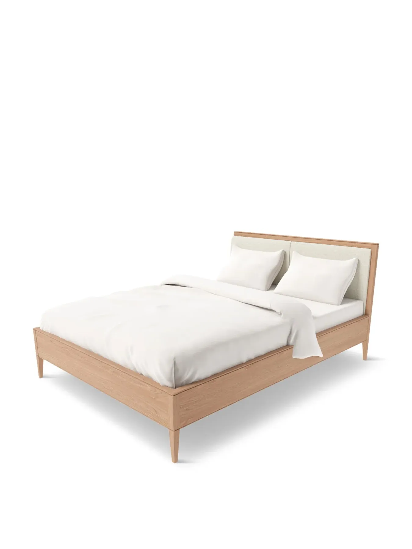 King Size Bed Frame - Cream, Cashmere & Oak image