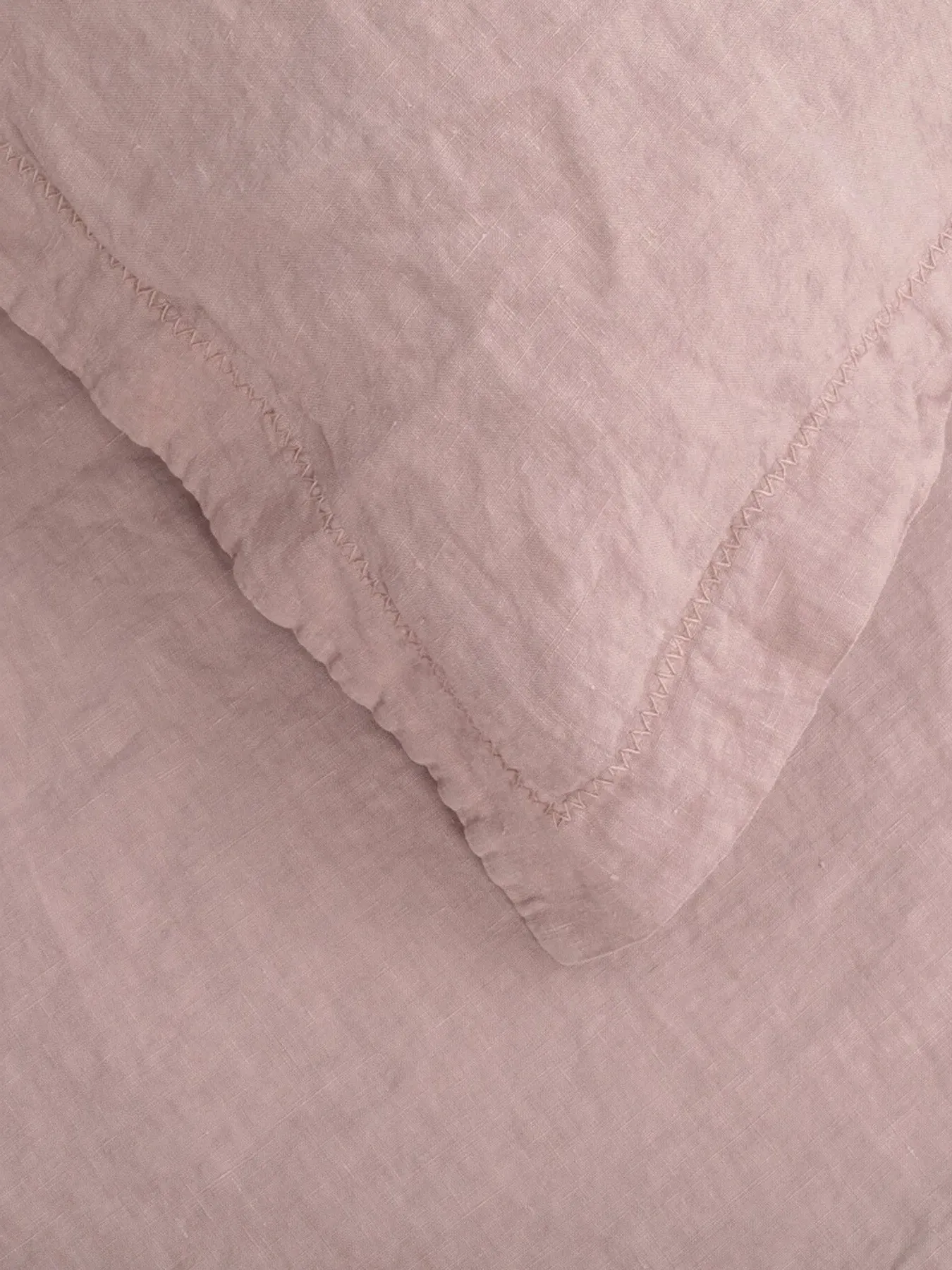 King Size Fitted Sheet - Pink, Washed Linen