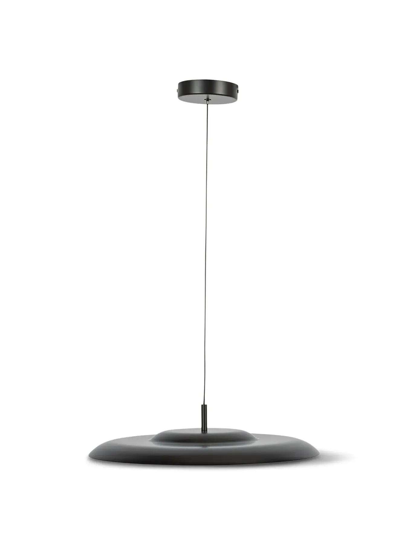 Large LED Metal Pendant Light - Black image