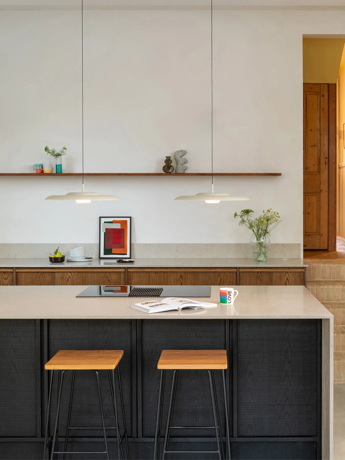 Large LED Metal Pendant Light - Natural