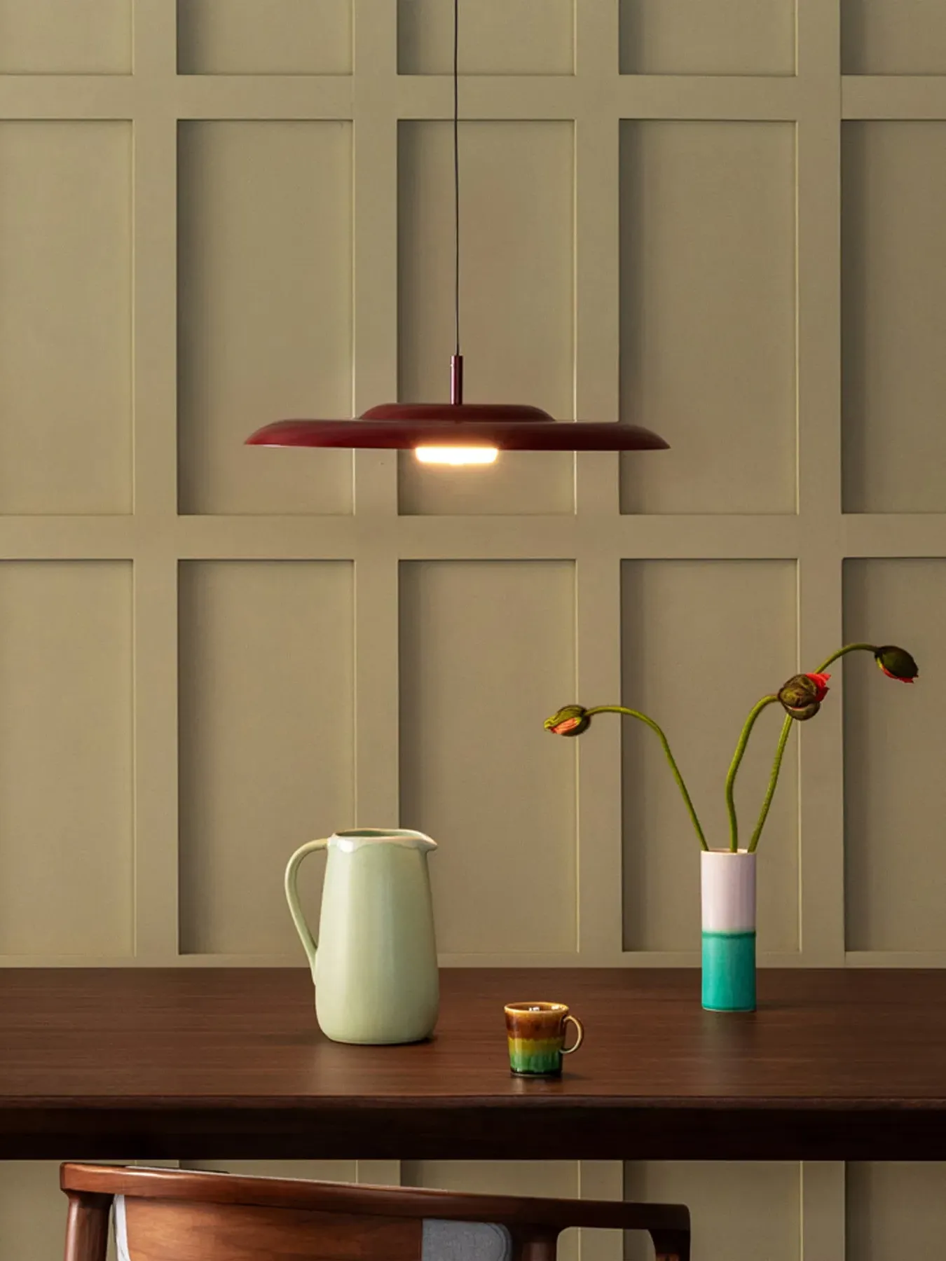Large LED Metal Pendant Light - Ruby