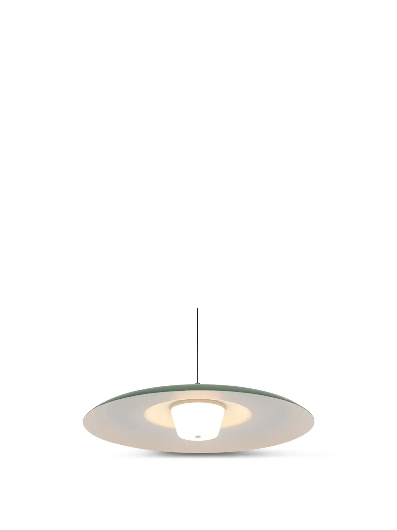Large LED Metal Pendant Light - Sage