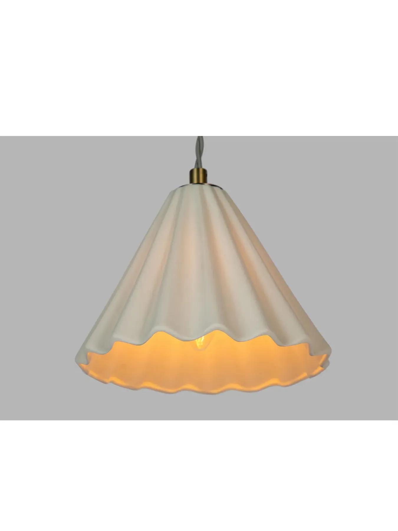 Large Pendant Light - White, Porcelain