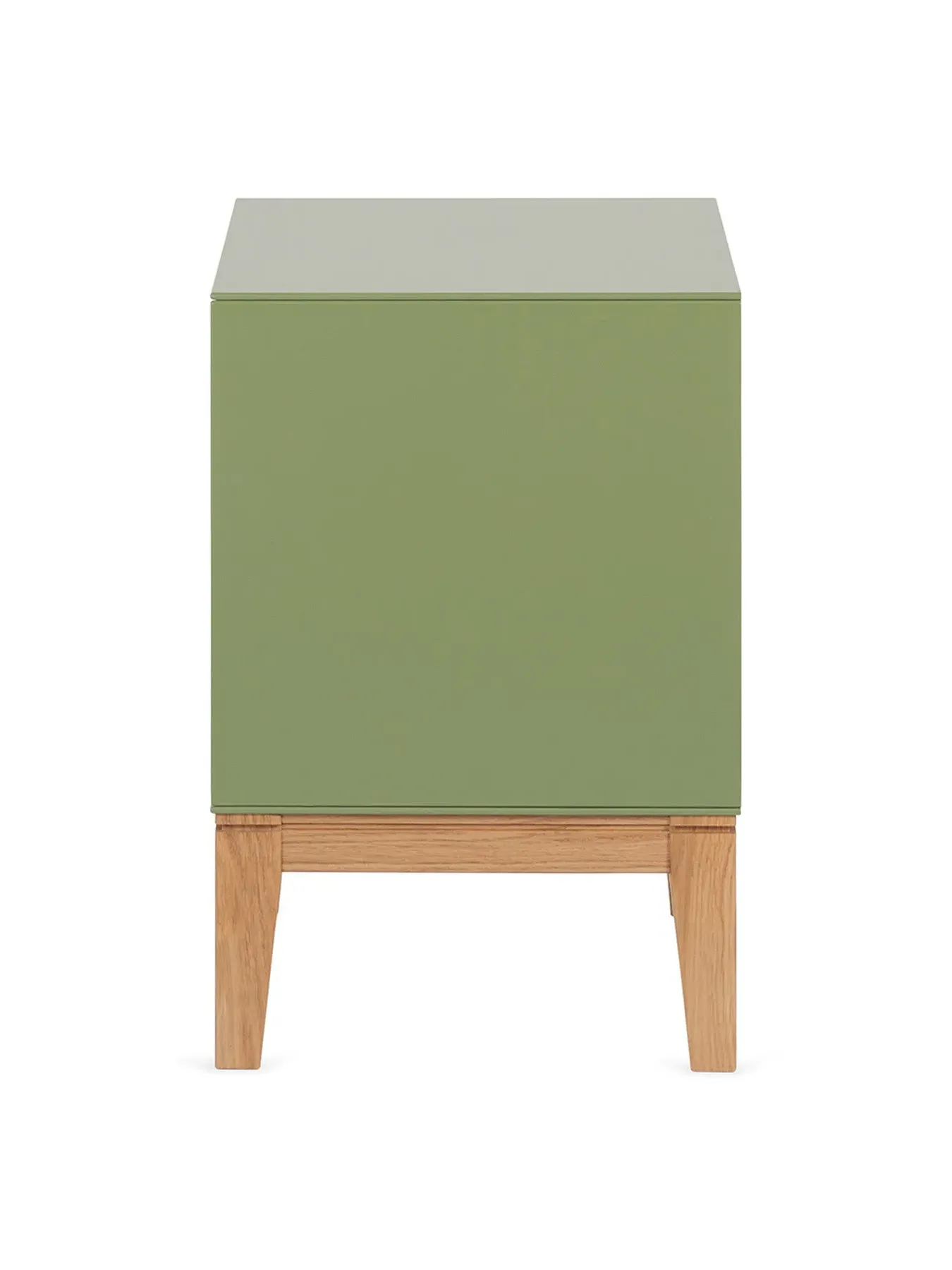 Lars Bedside Table - Green, Oak