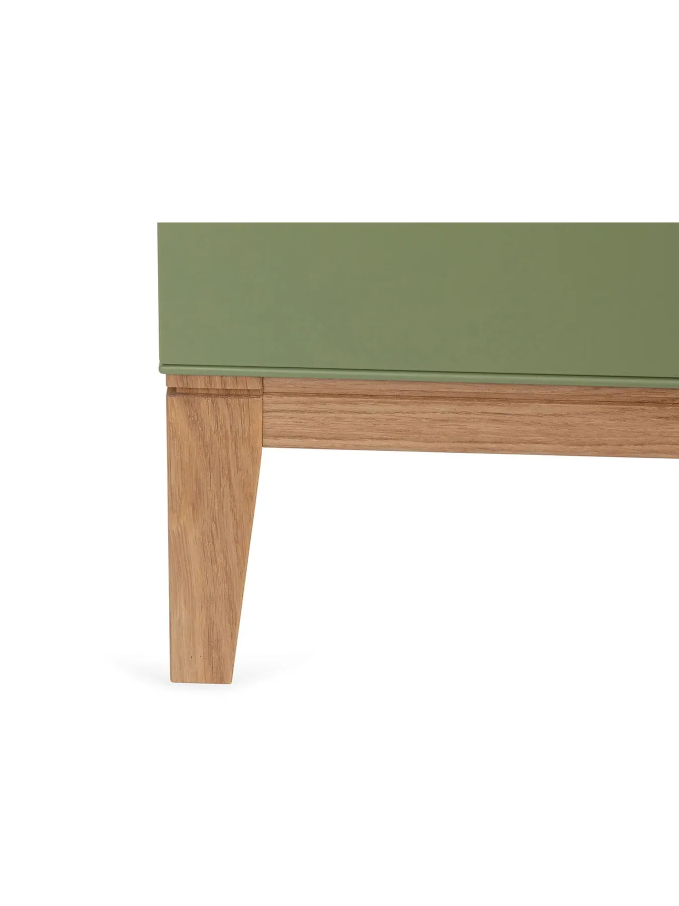 Lars Bedside Table - Green, Oak