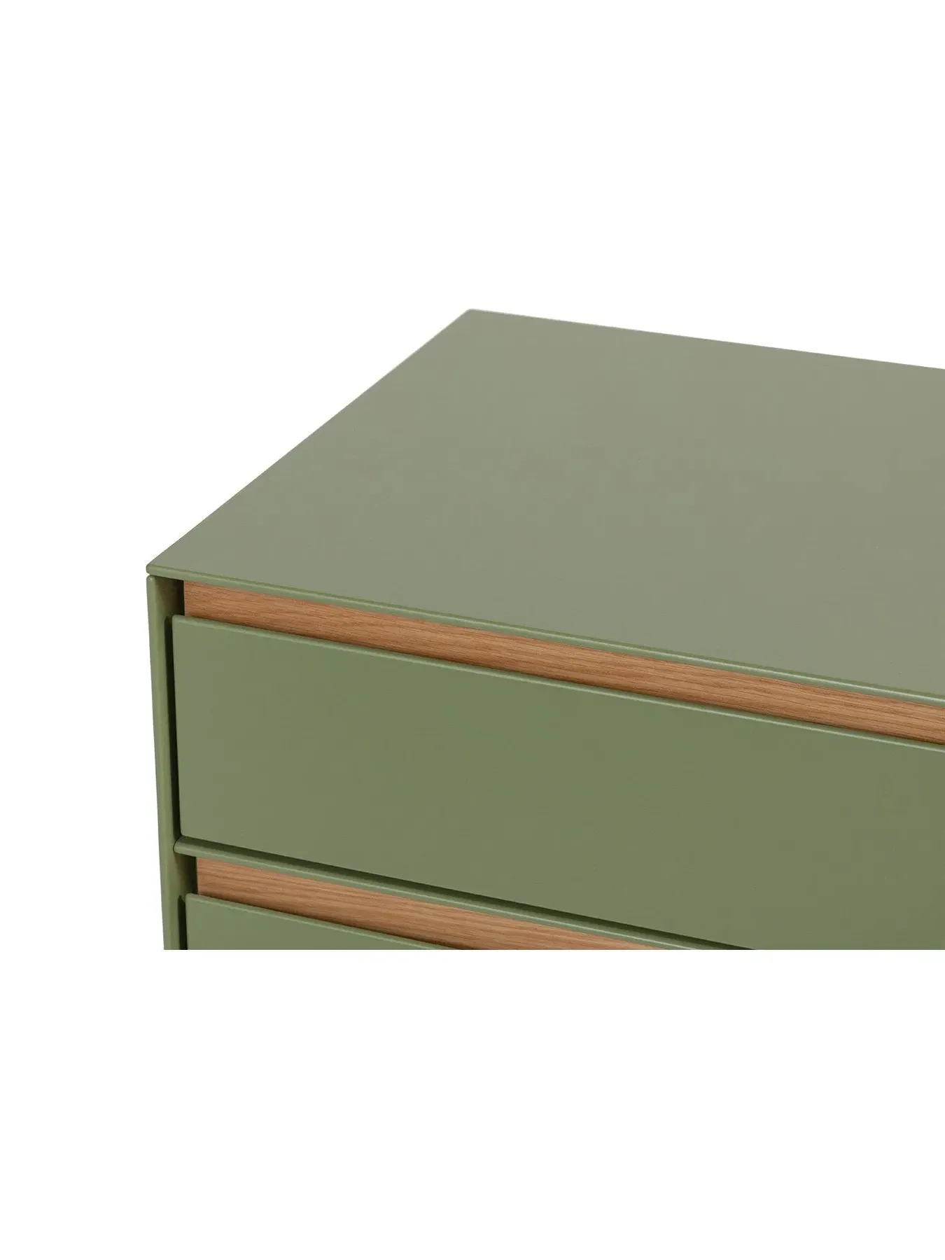 Lars Bedside Table - Green, Oak