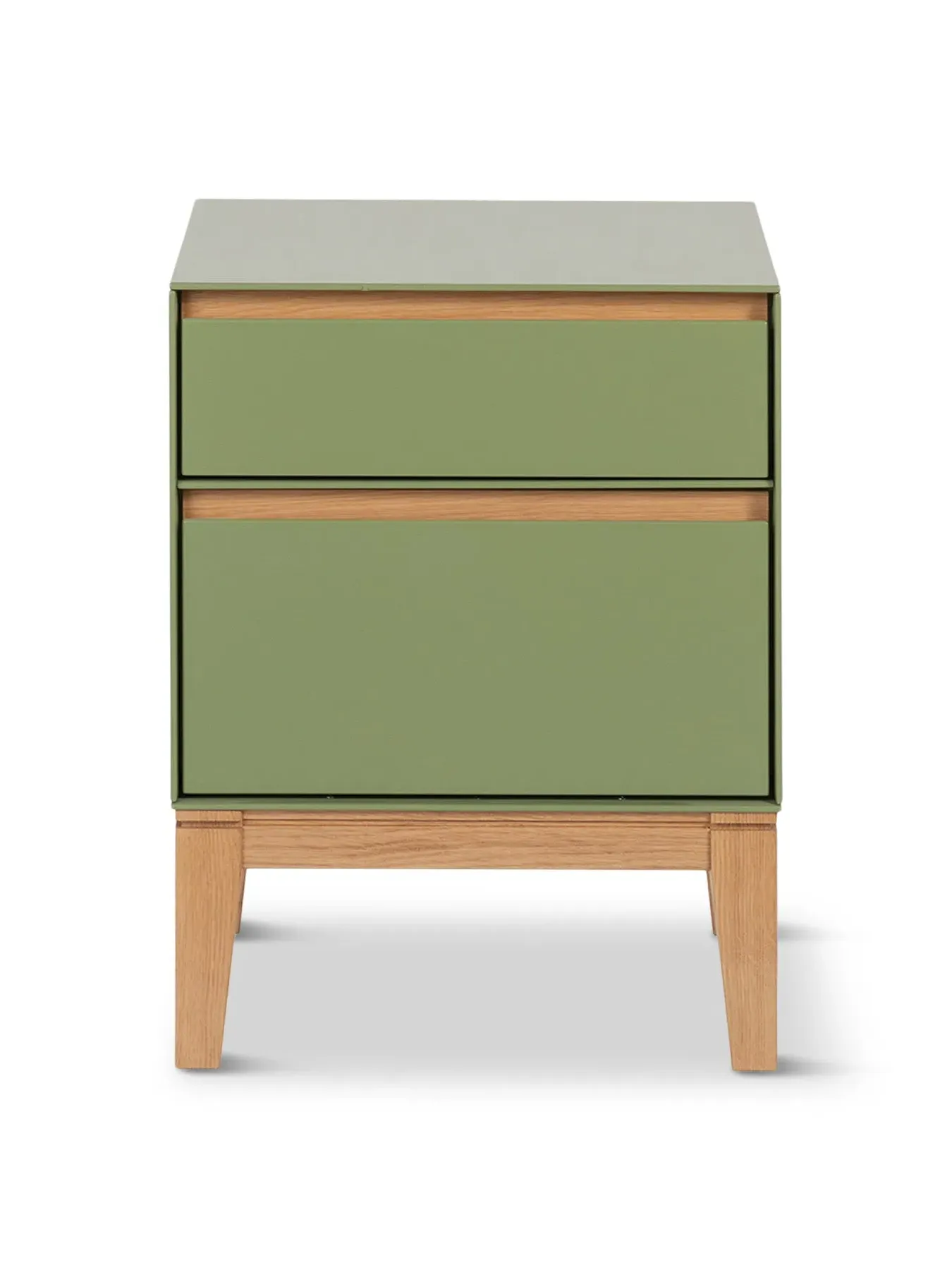 Lars Bedside Table - Green, Oak image