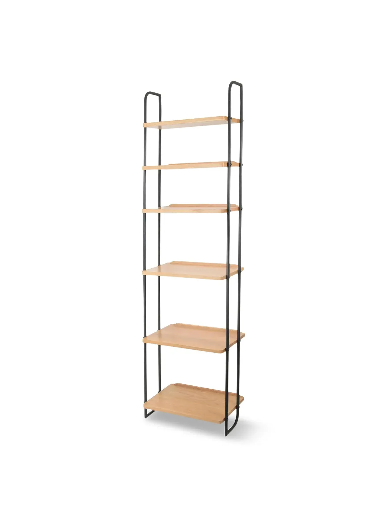 Lean-To Narrow Shelves - Brown, Oak image