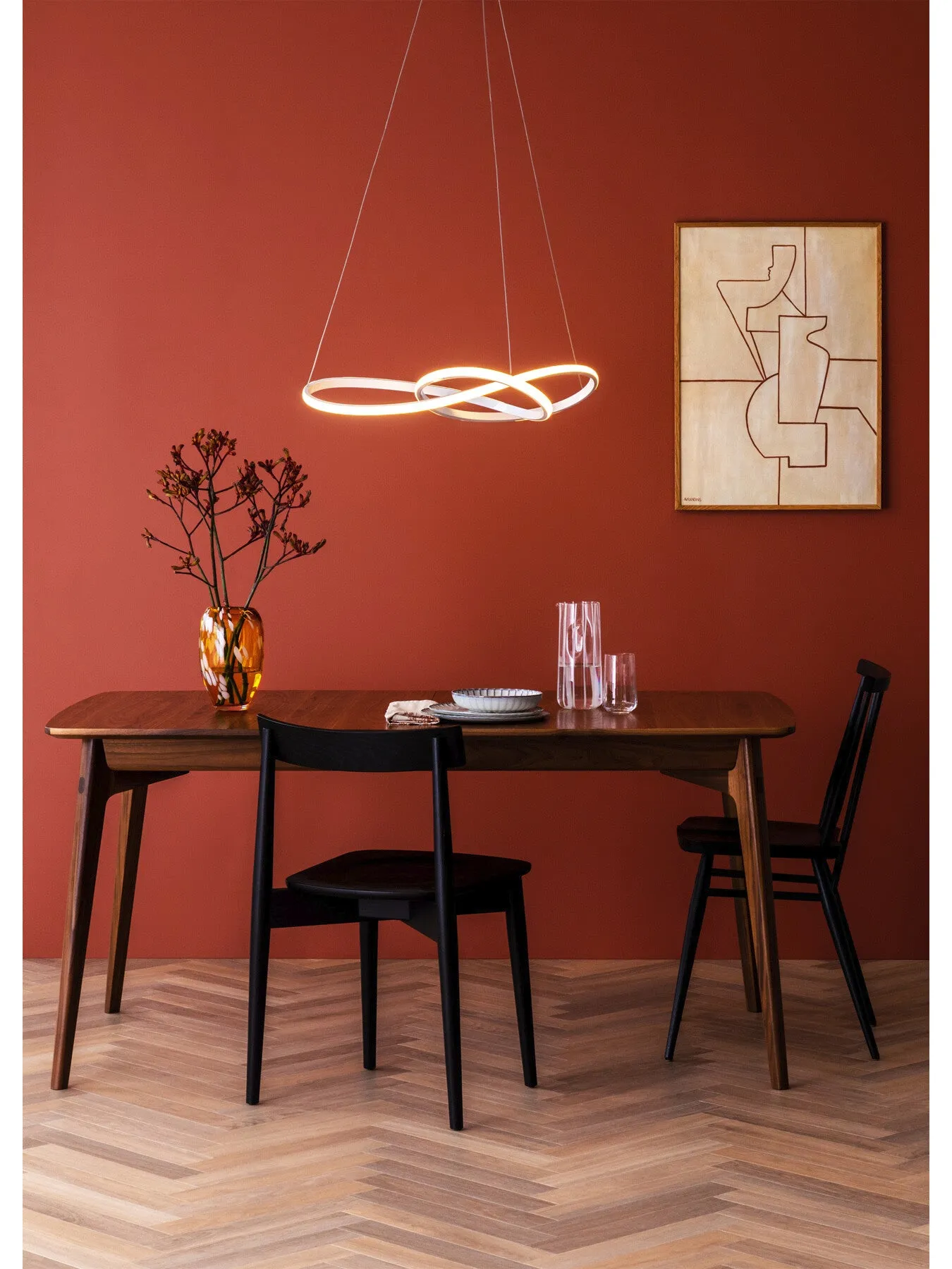 LED Pendant Light Glossy Finish - White