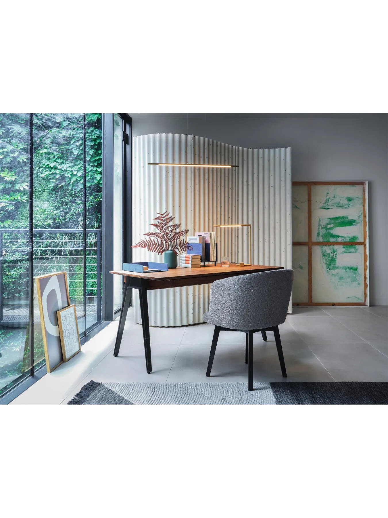 Linear LED Ceiling Pendant - Gold