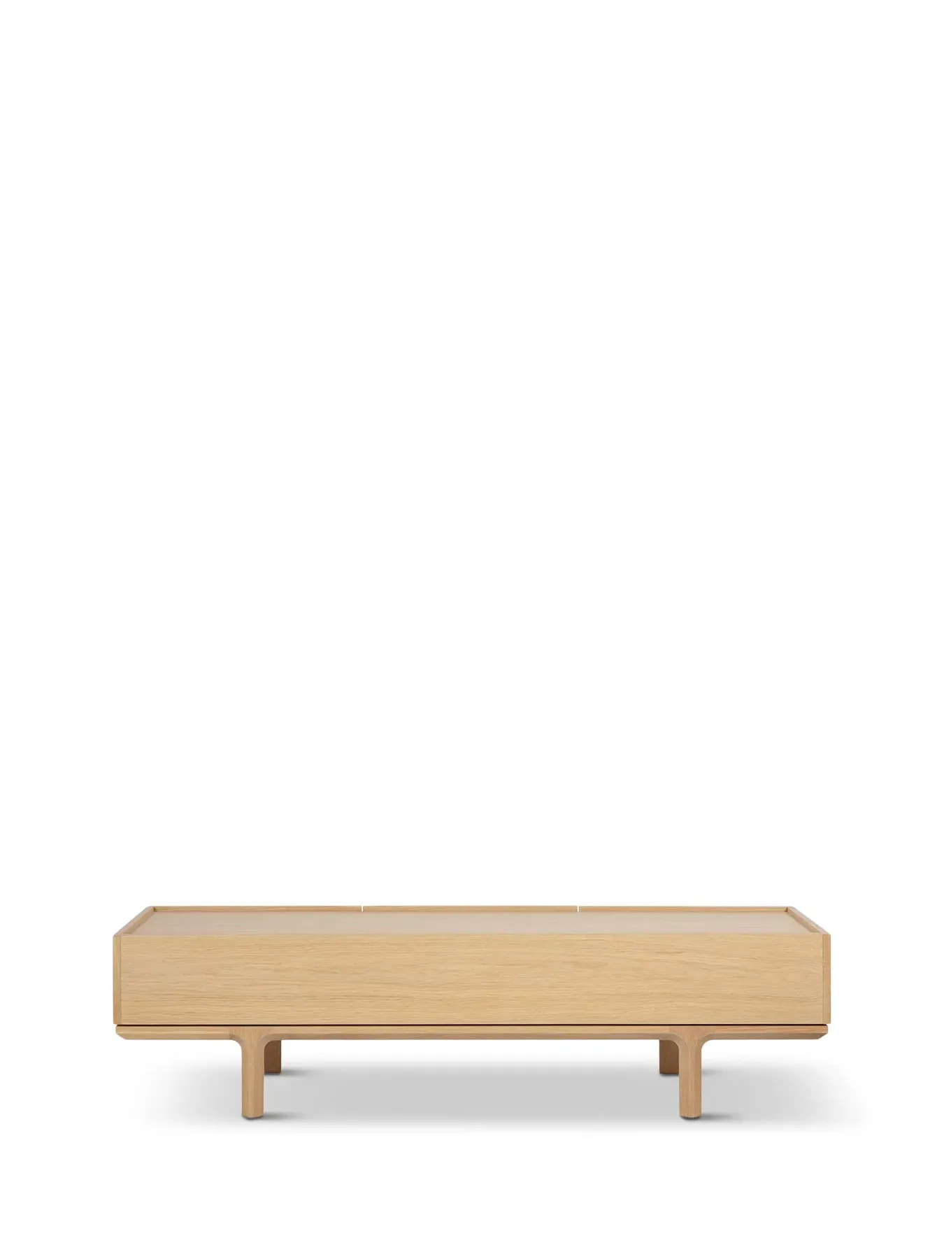Media Unit with Grooved Front - Natural, Oak