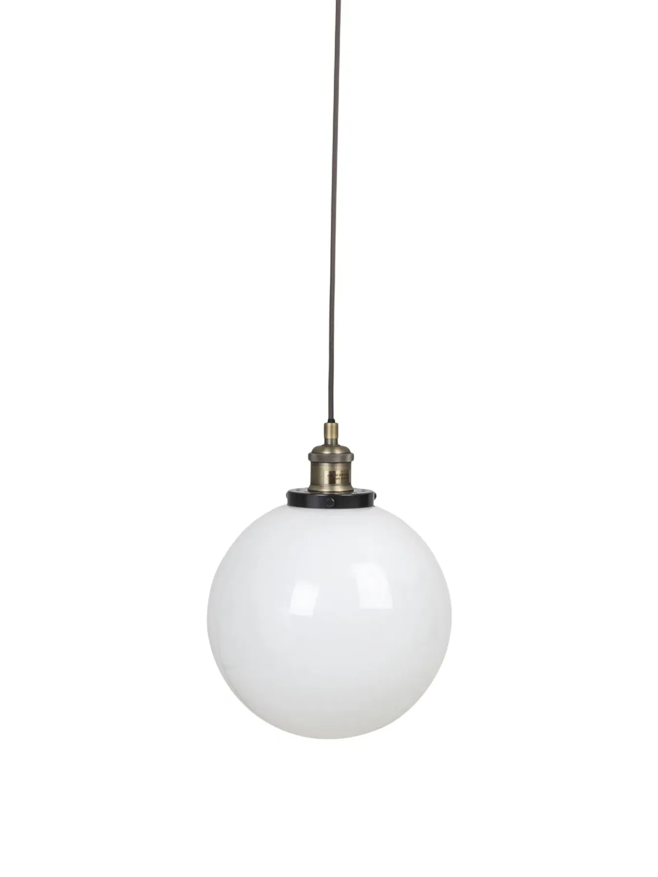 Medium Globe Pendant Light - White, Glass