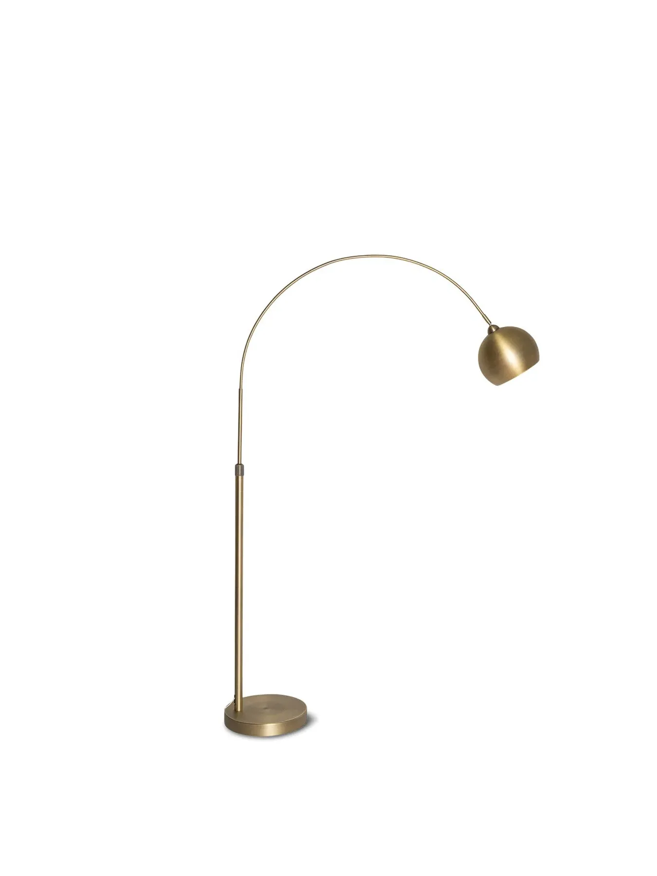 Mini Floor Lamp with Curved Frame - Gold, Brass image