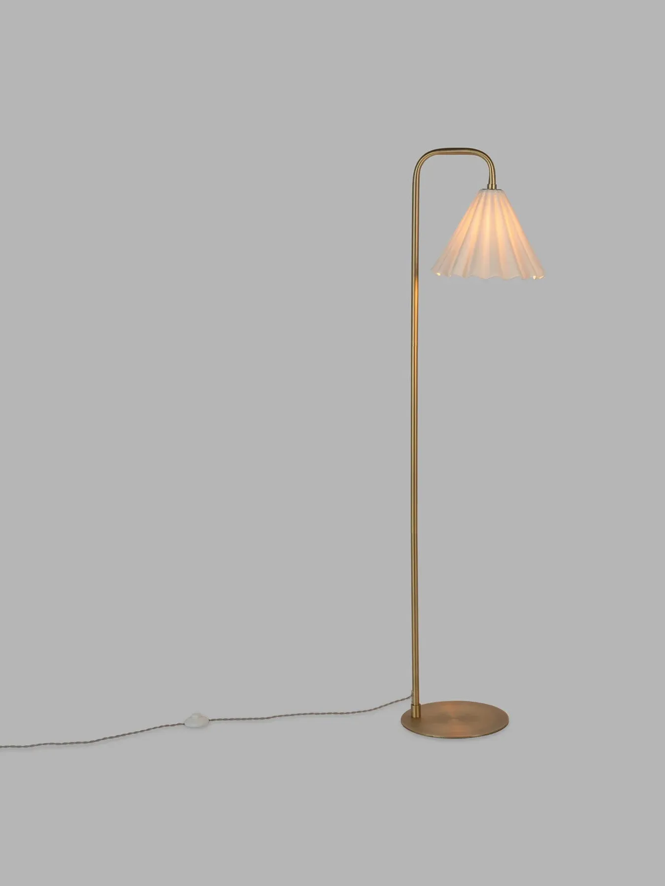 Monroe Floor Lamp - White, Porcelain
