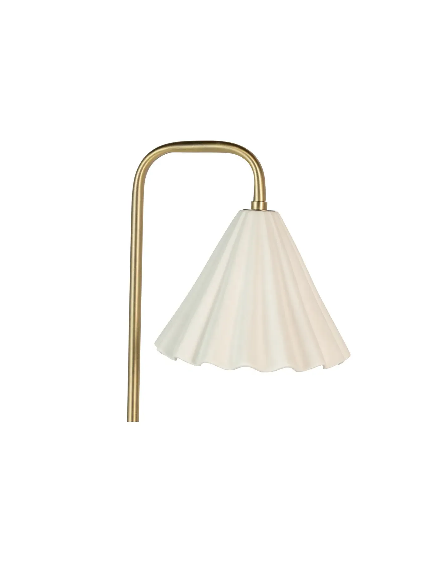Monroe Floor Lamp - White, Porcelain