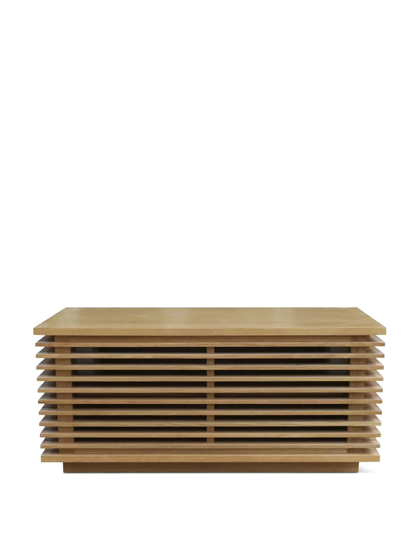 Narrow AV Unit with Storage - Brown, Oak image