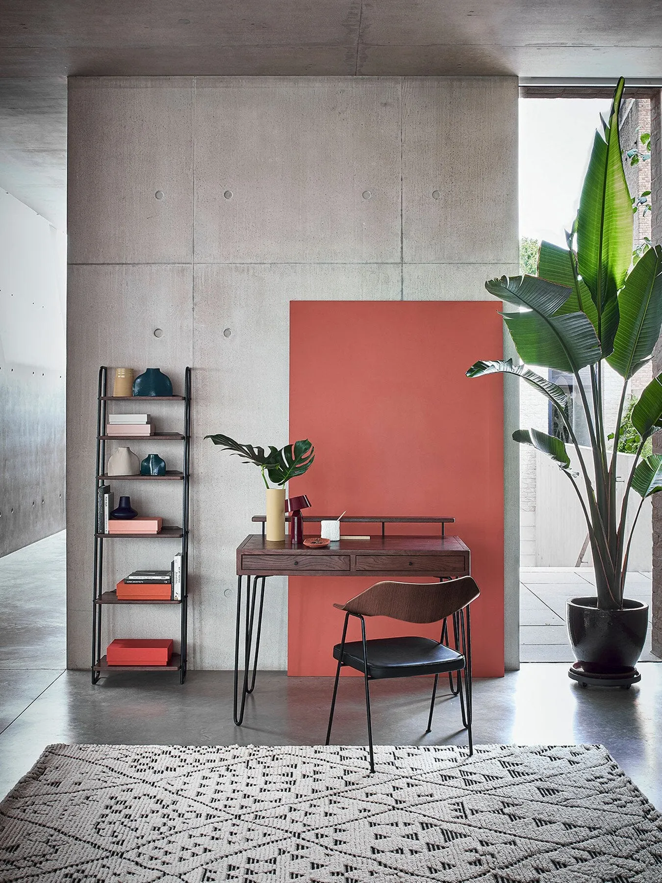 Narrow Lean-To Shelves - Brown, Dark Wood