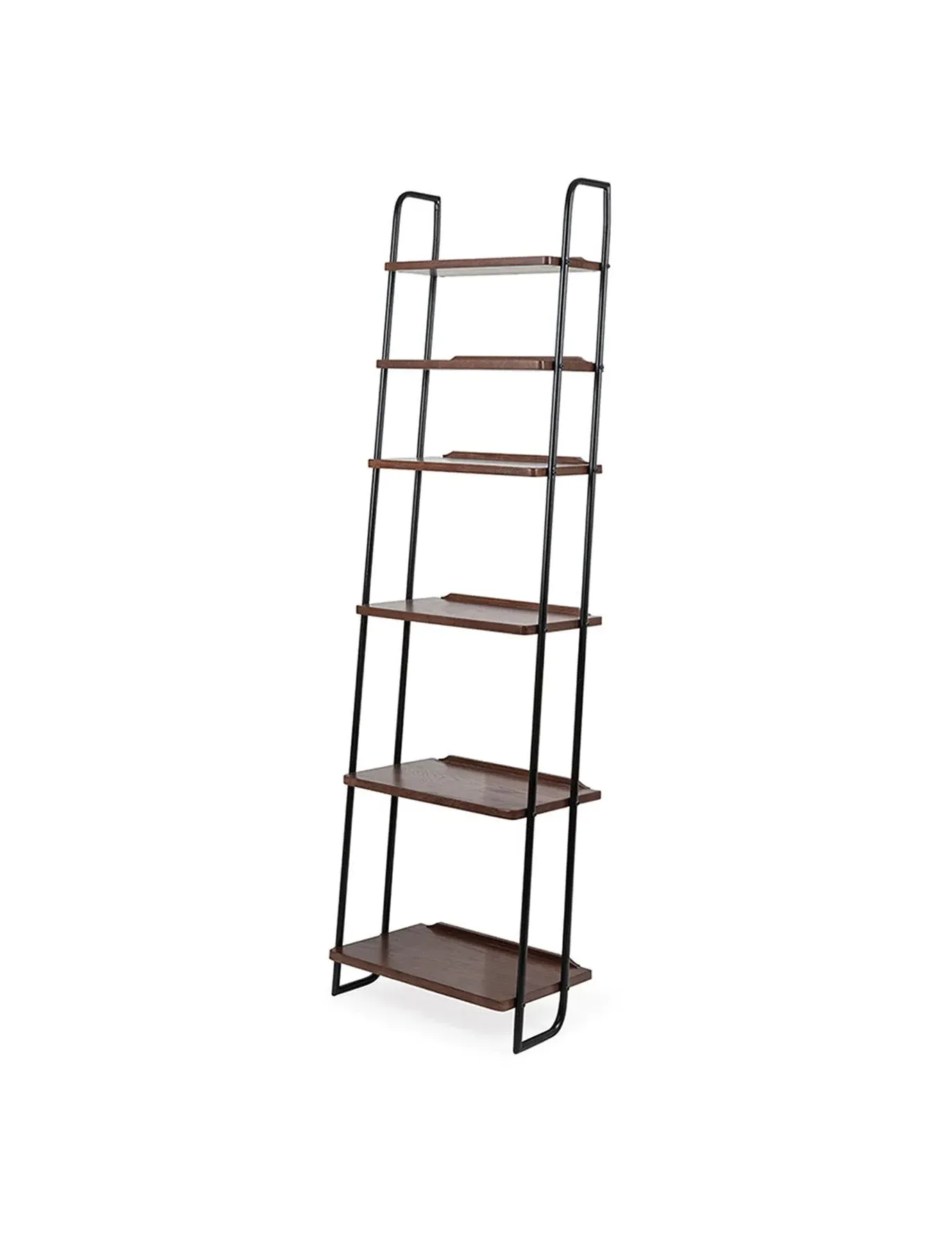 Narrow Lean-To Shelves - Brown, Dark Wood