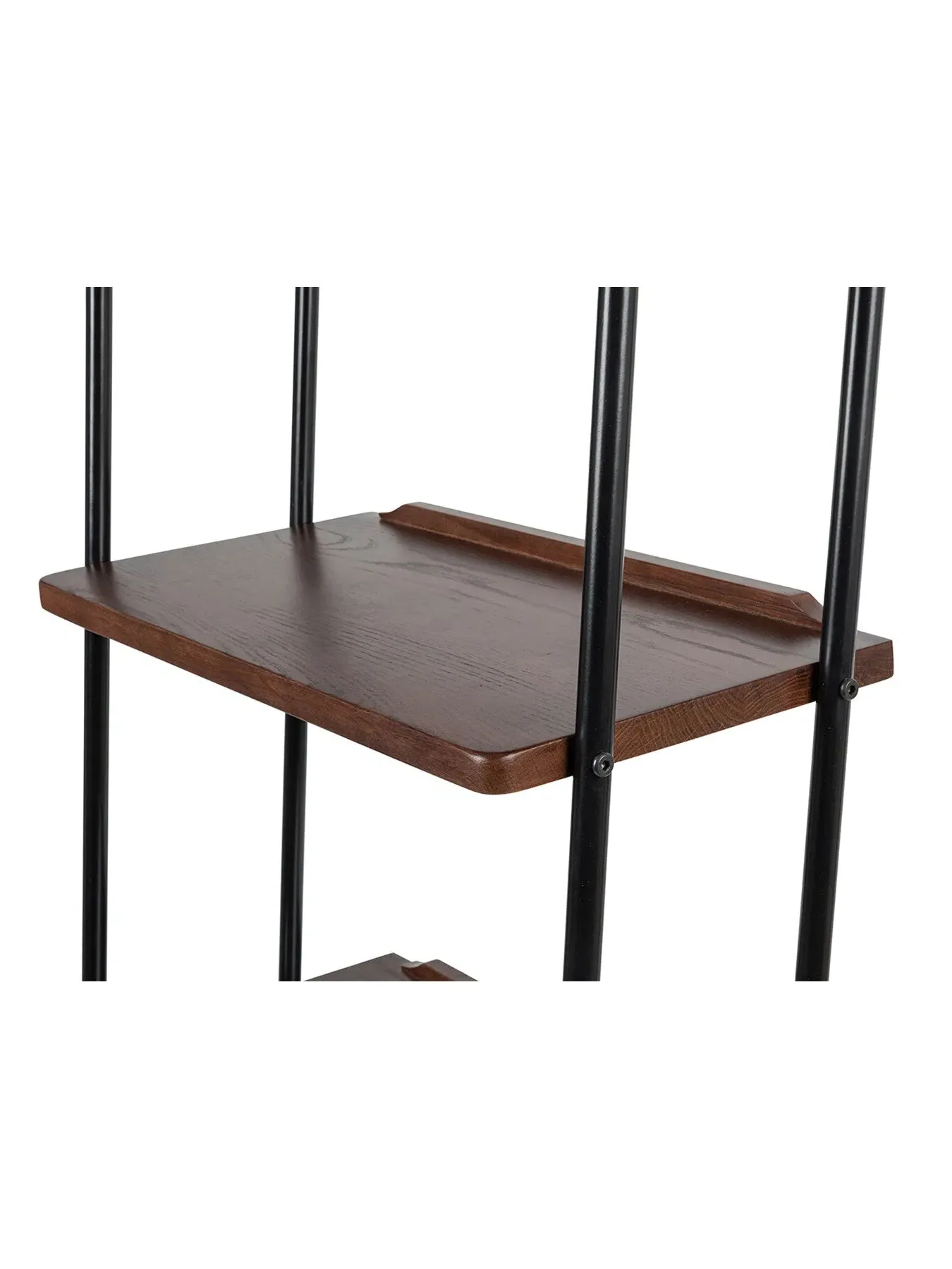 Narrow Lean-To Shelves - Brown, Dark Wood