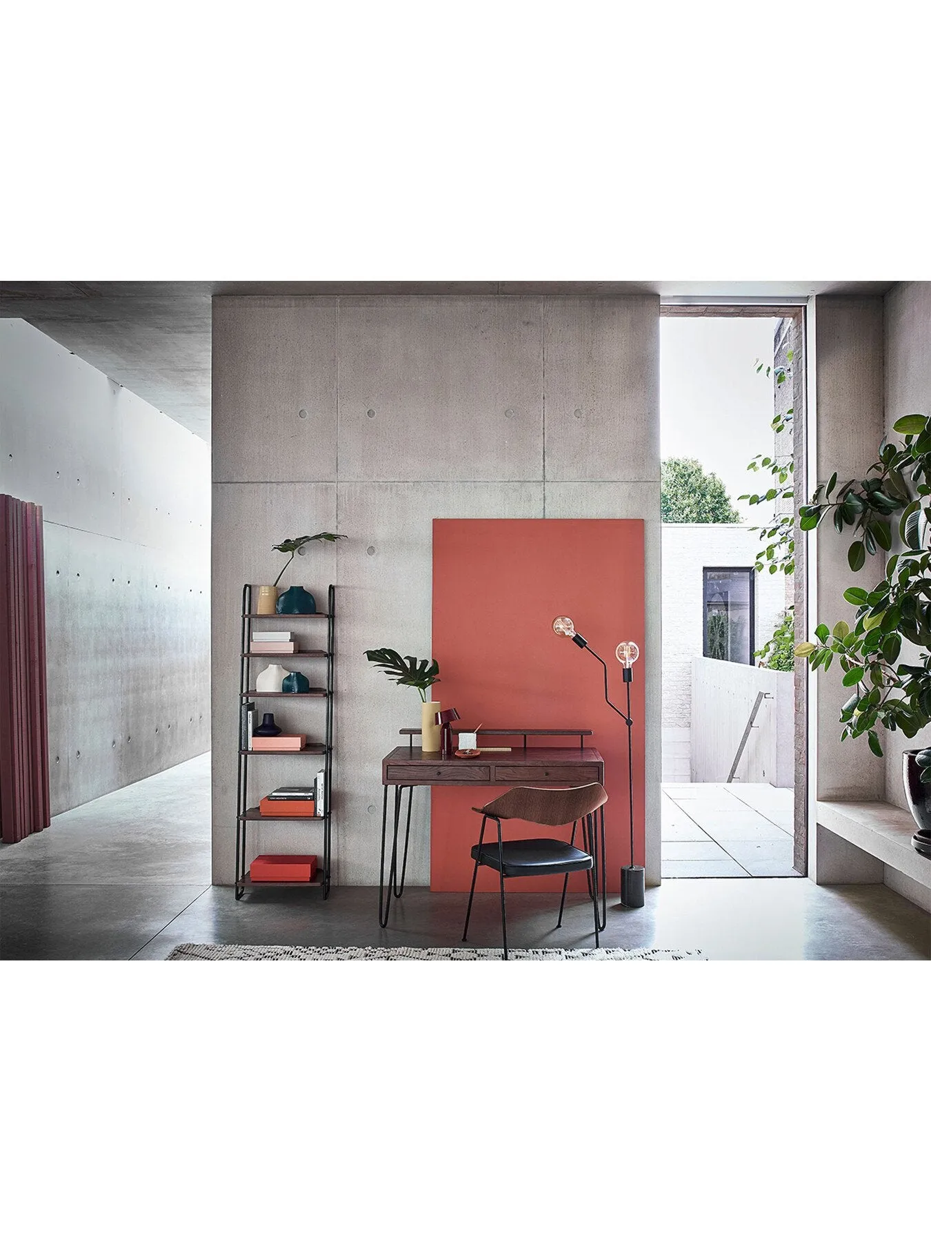 Narrow Lean-To Shelves - Brown, Dark Wood