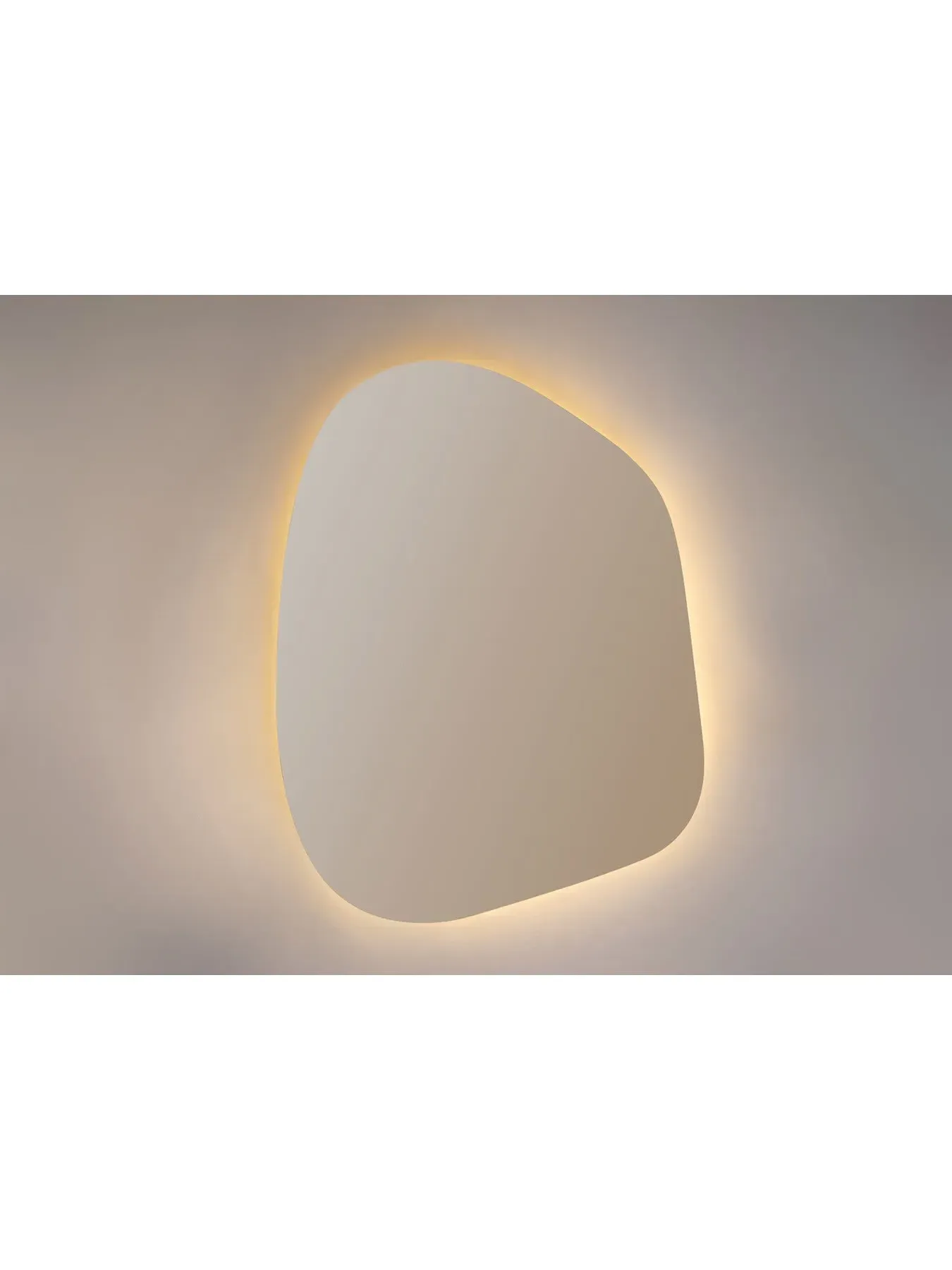 Organic Mirror with Light - Natural, Ash Wood